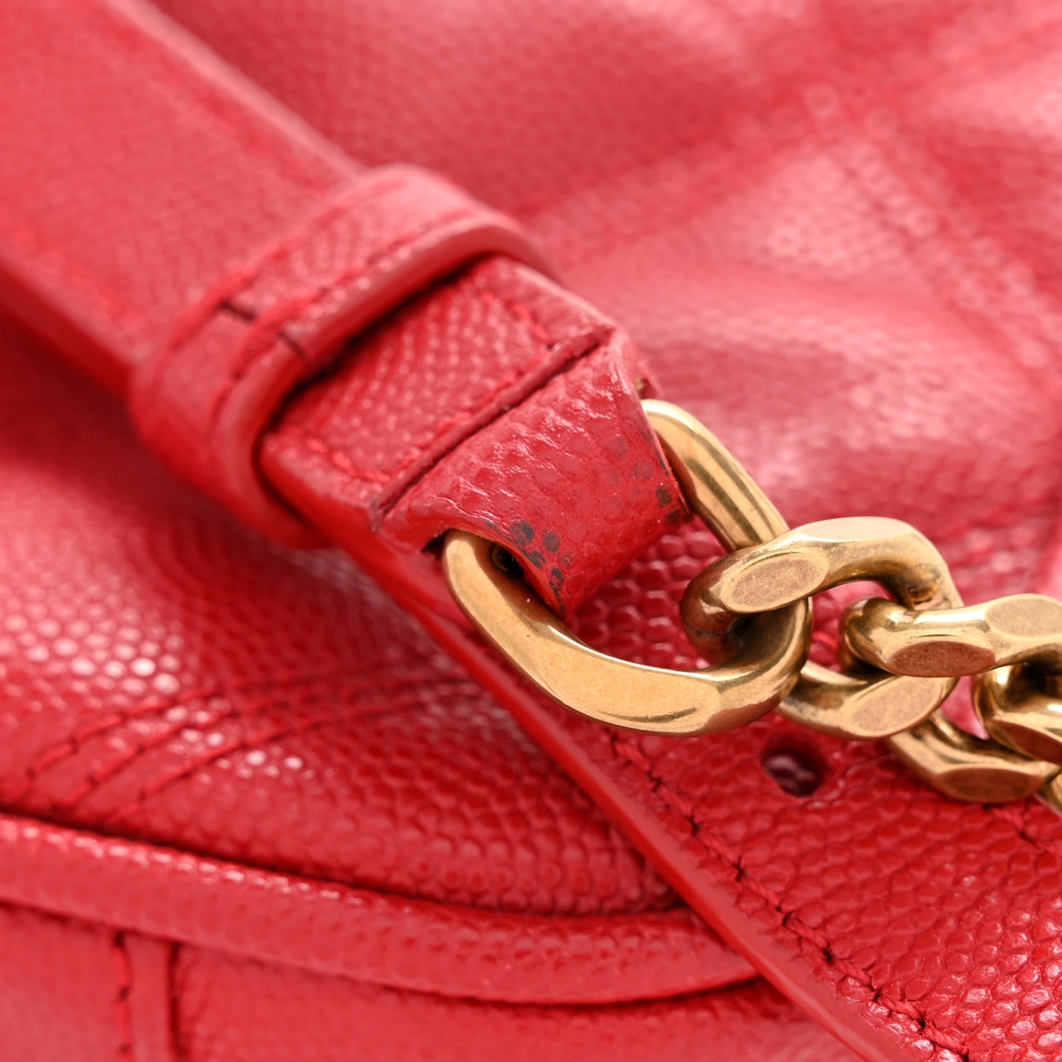 Grain de Poudre Quilted 80's Vanity Bag Rouge Eros
