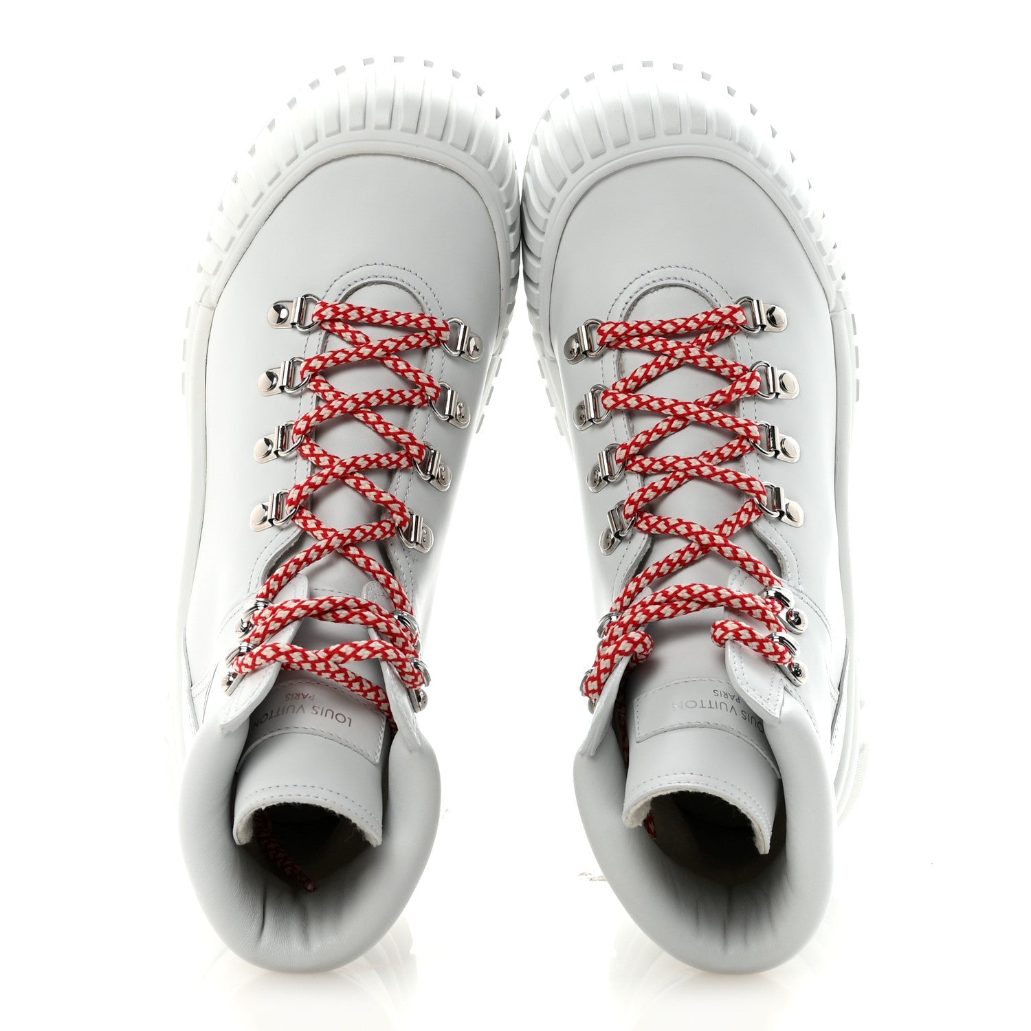 Calfskin Ruby Flat Ranger Boots 38 White