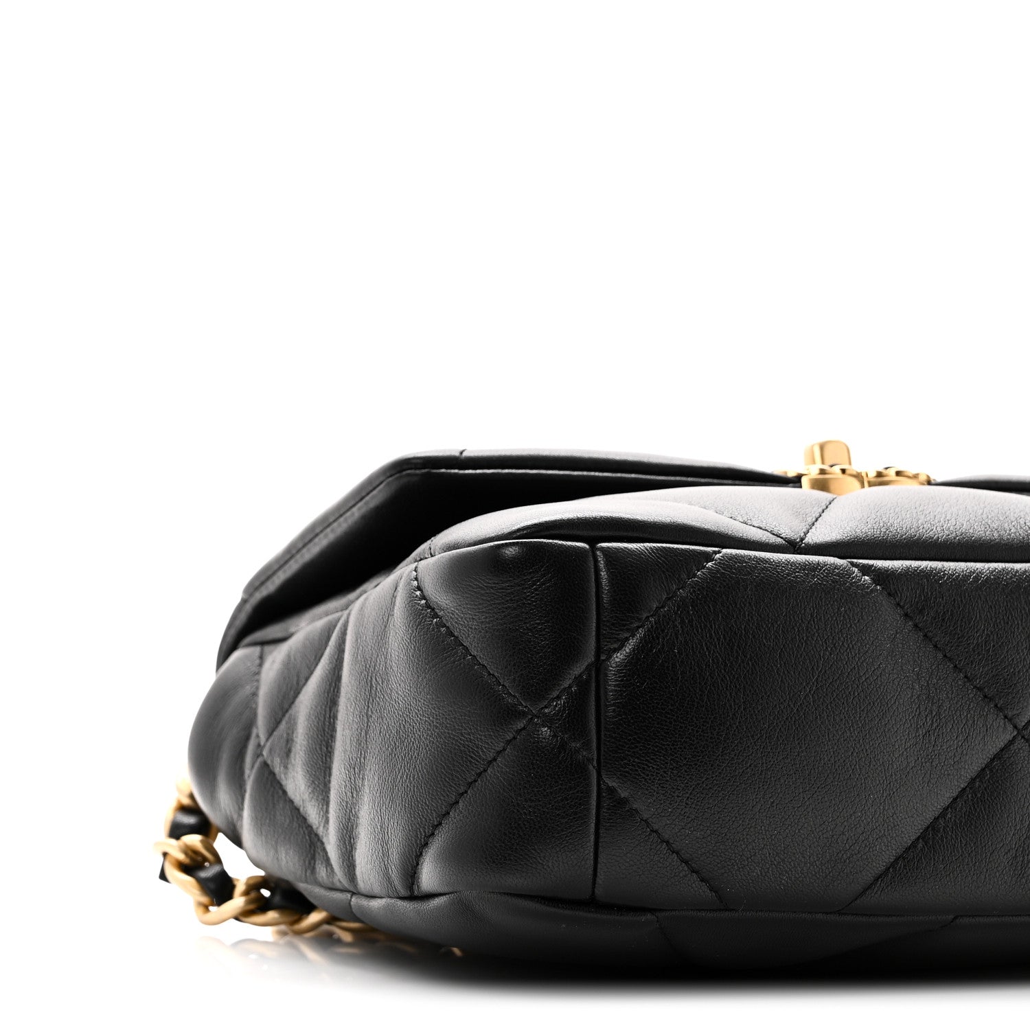 Lambskin Quilted Medium Chanel 19 Flap Black