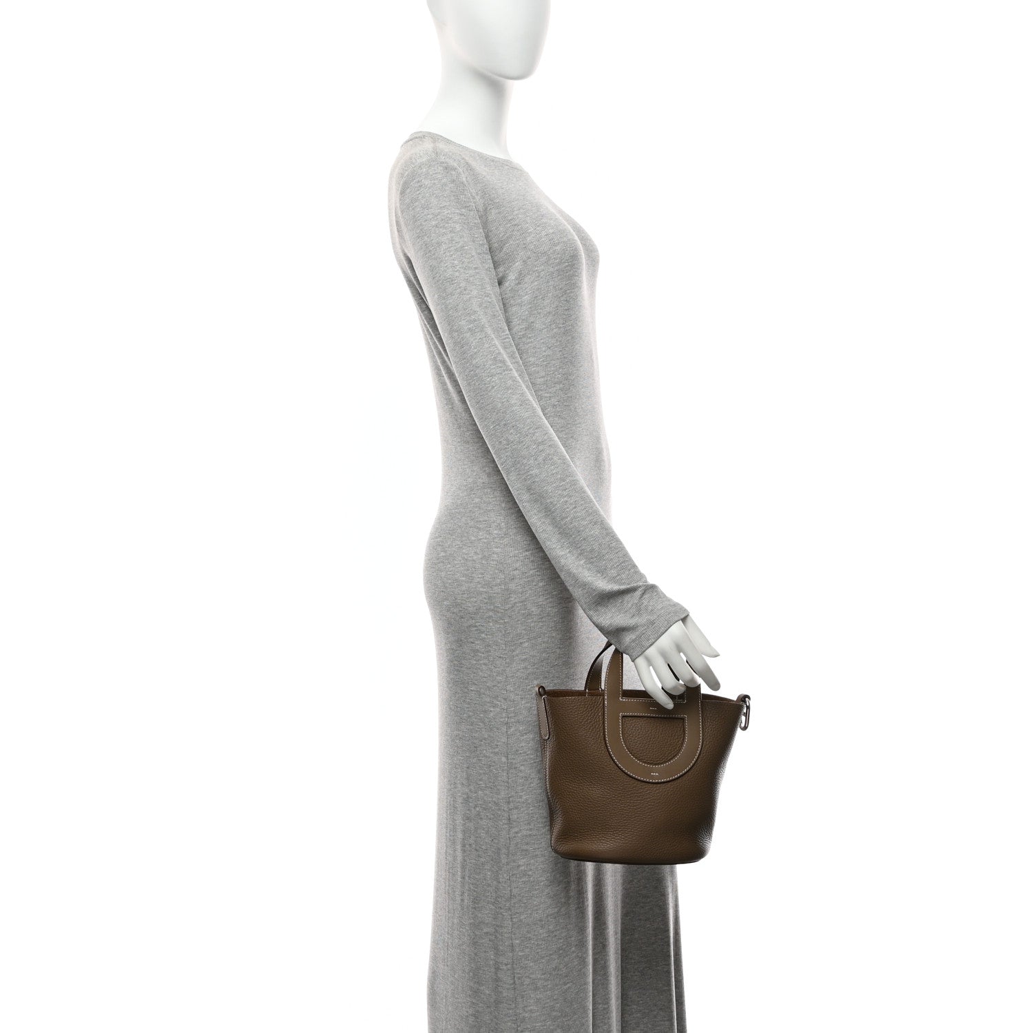 Taurillon Clemence Swift In-The-Loop 18 Bag Etoupe
