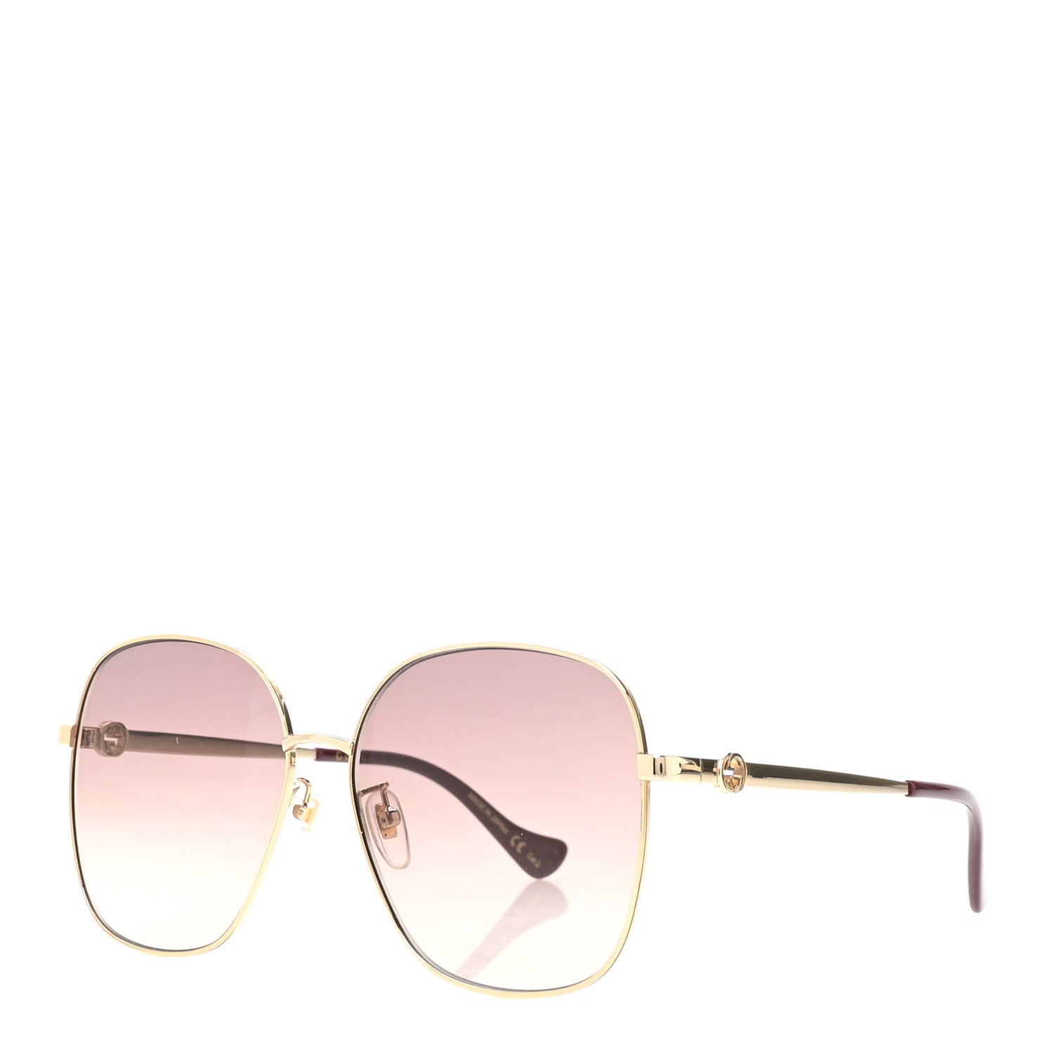 Metal Round Sunglasses GG1089SA Gold Red