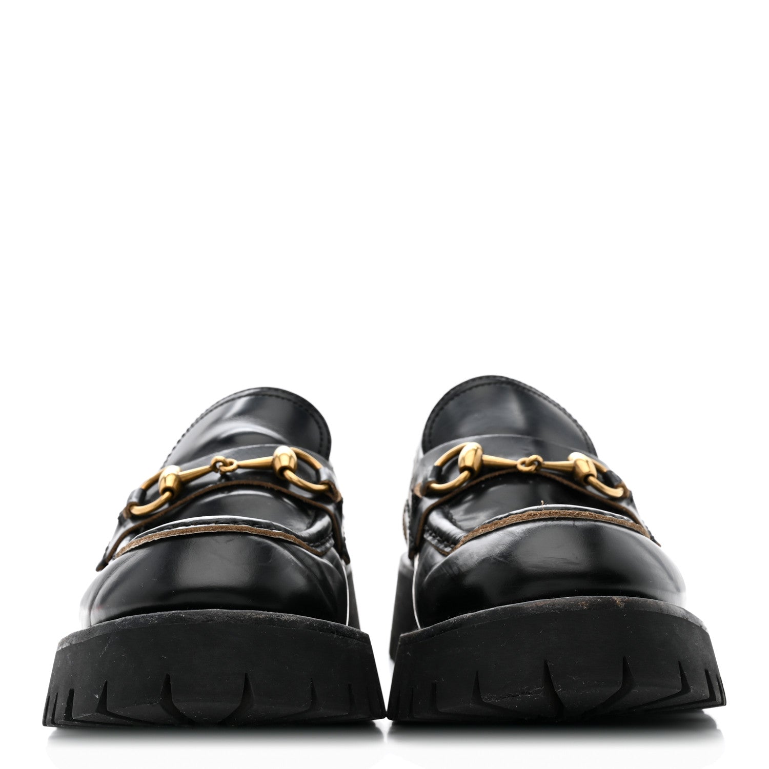 Cordovan Lux Womens Harald Horsebit 25mm Platform Loafers 38.5 Black