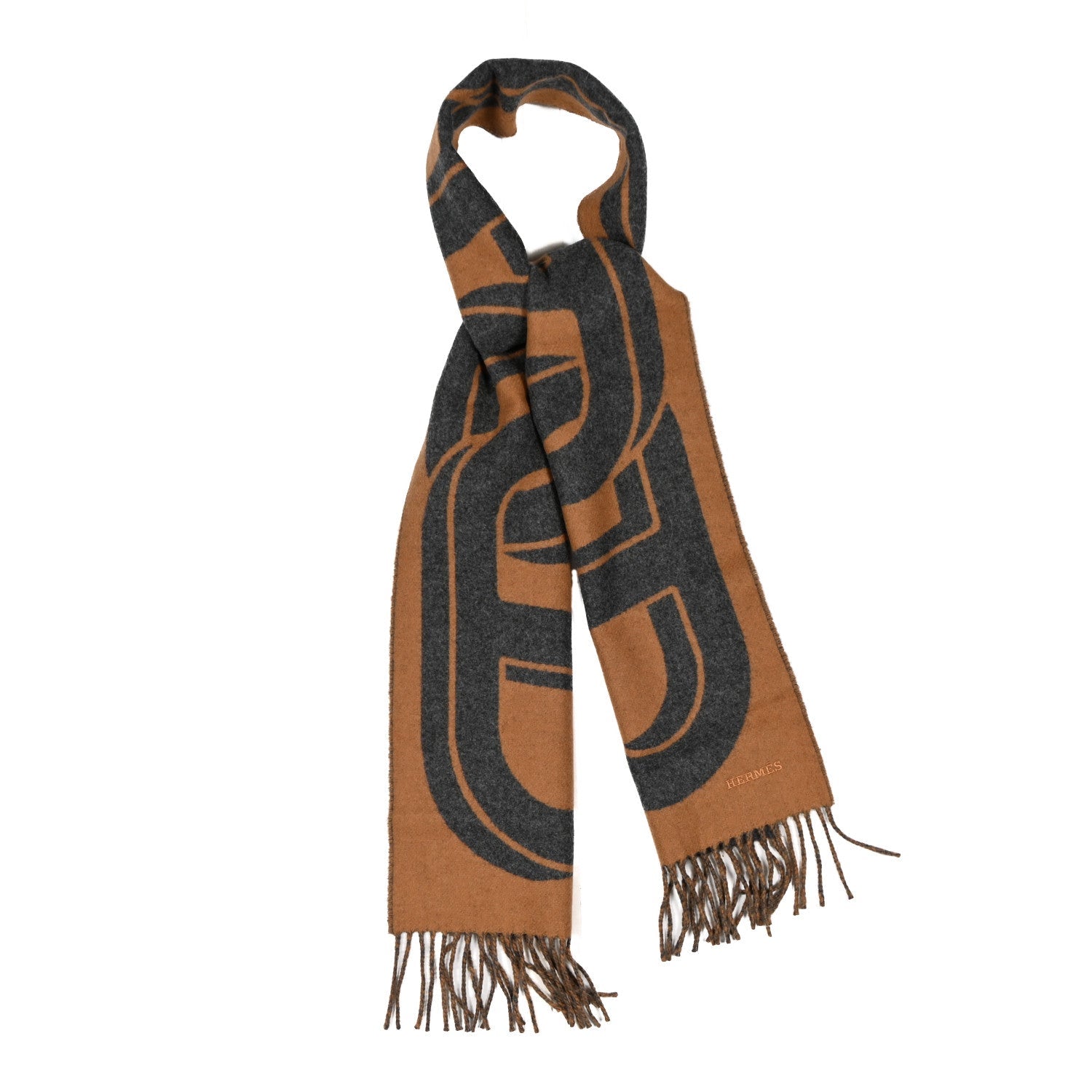 Cashmere Maillons TGM Scarf Camel Flanelle