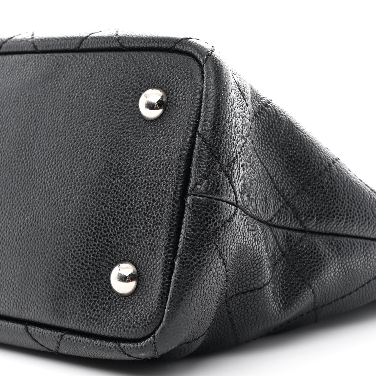 Grained Calfskin Shopping Fever Tote Black