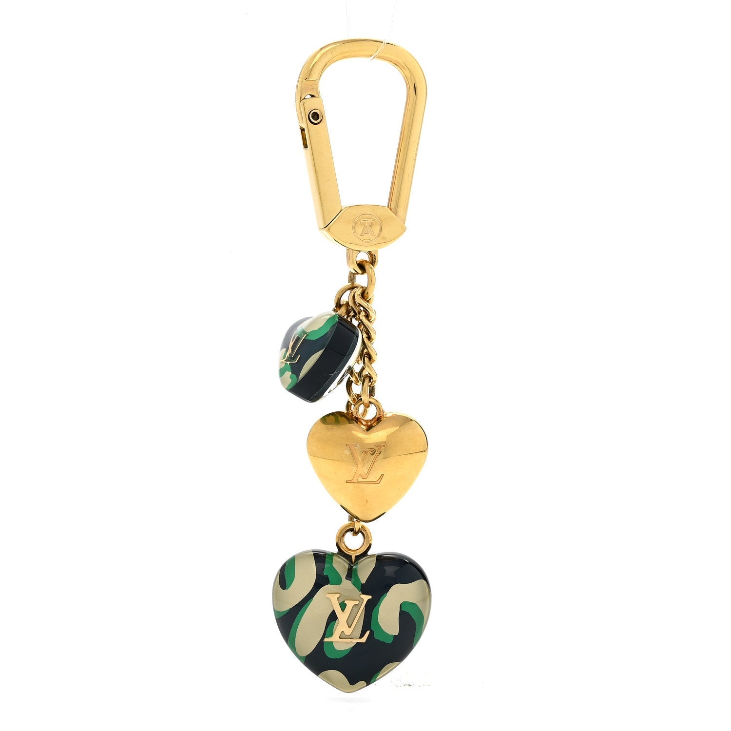 Leopard Heart Bag Charm Key Holder Blue Infini