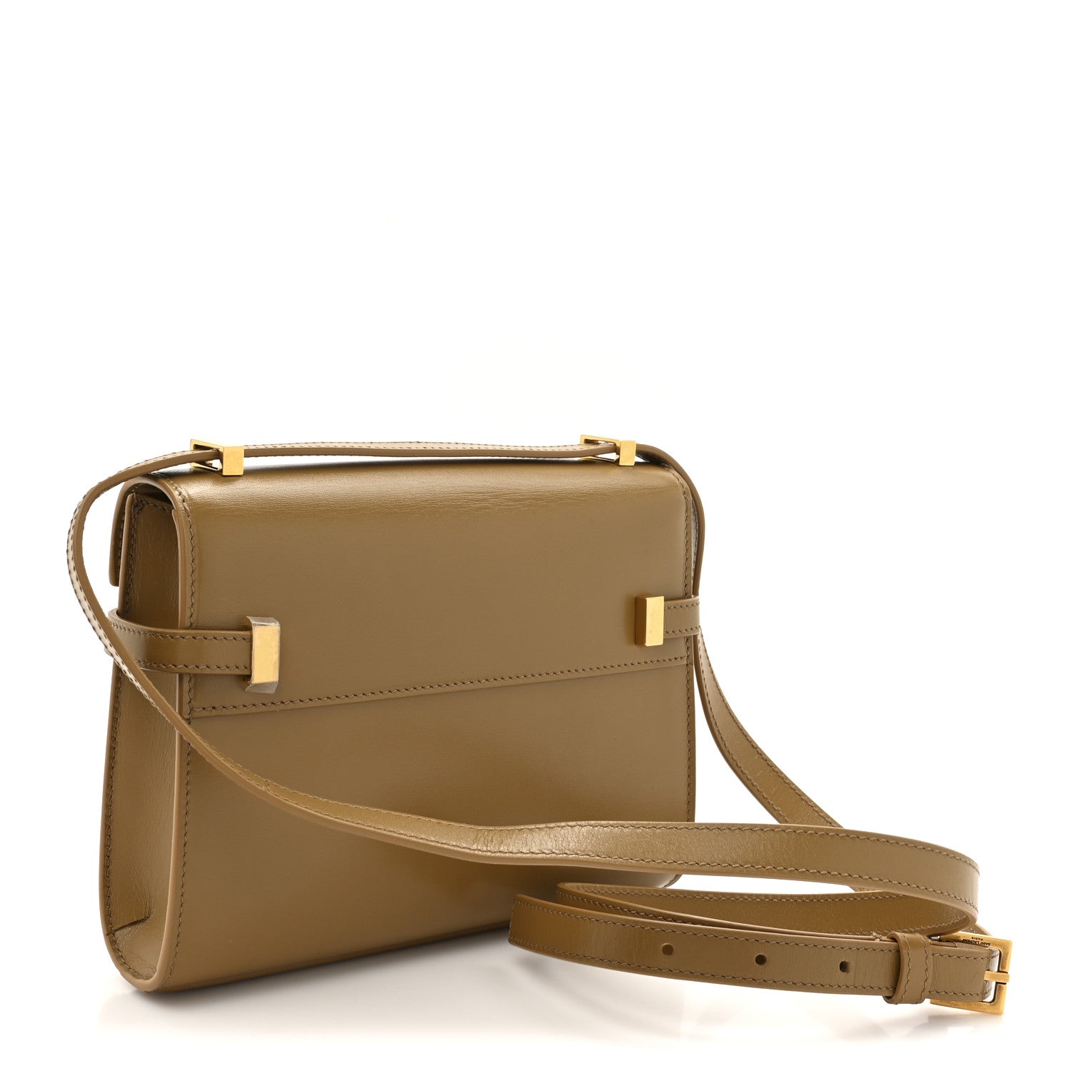 Smooth Calfskin Mini Manhattan Shoulder Bag Tabac Brown