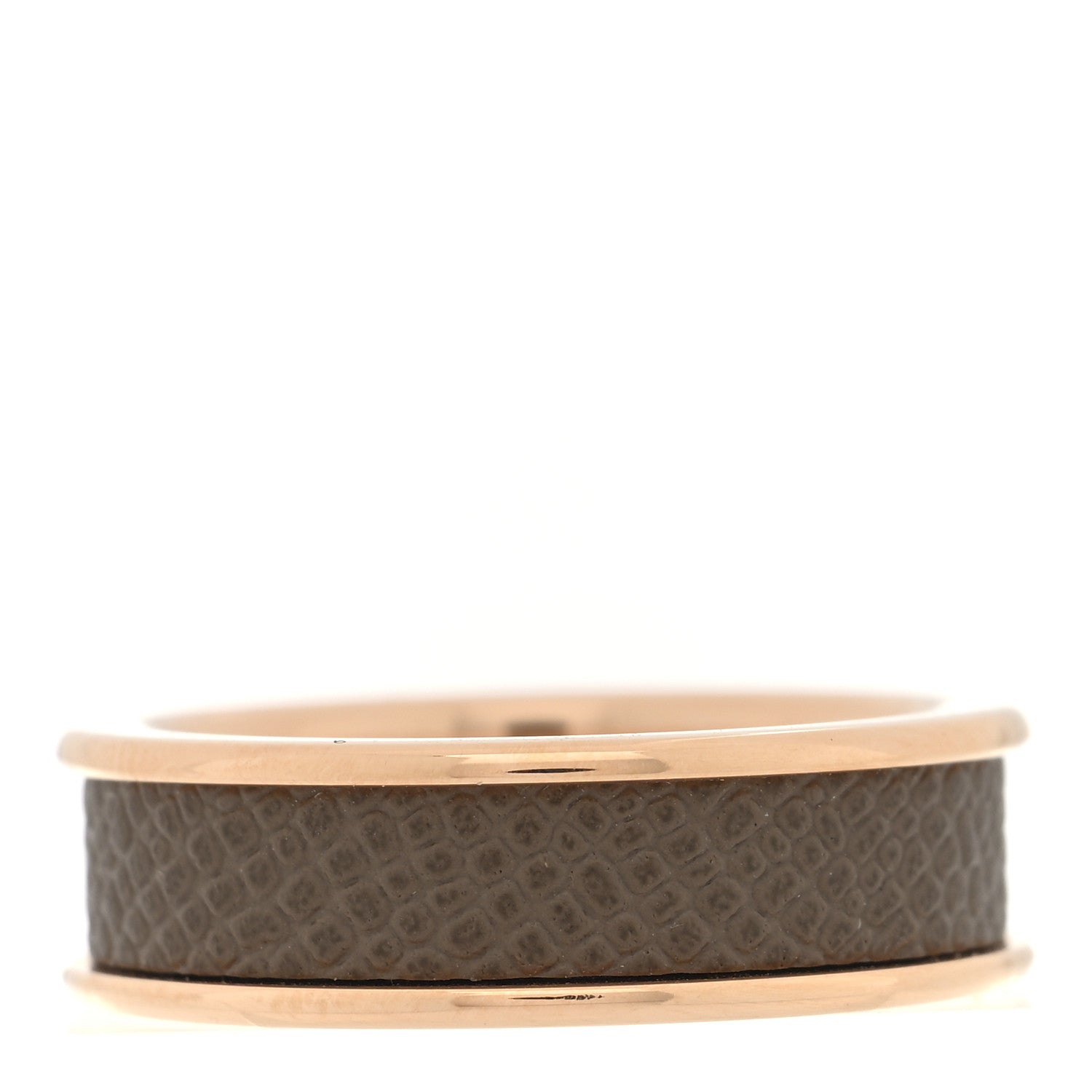 Madame Calfskin Athena Simple Stud Ring 55 7.25 Etoupe