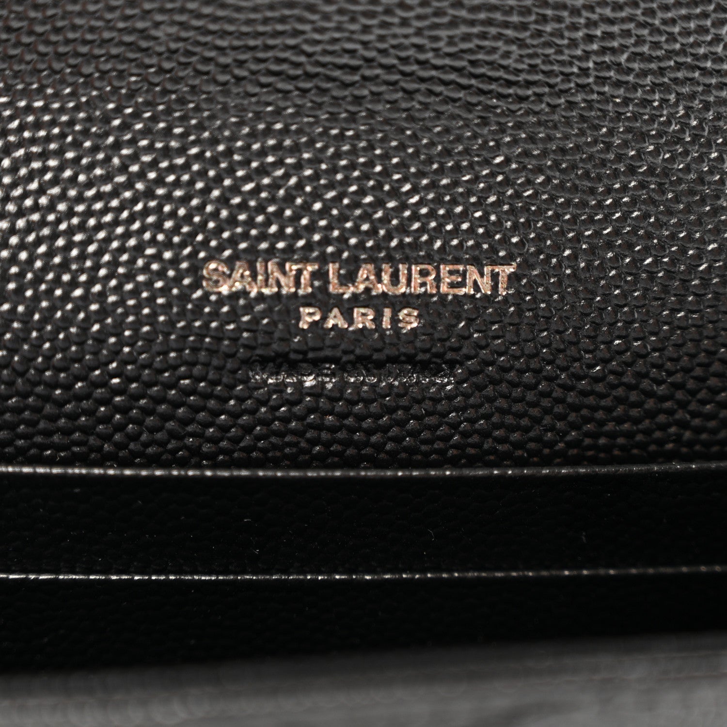 Grain De Poudre Matelasse Chevron Small Monochrome Monogram Envelope Wallet Black