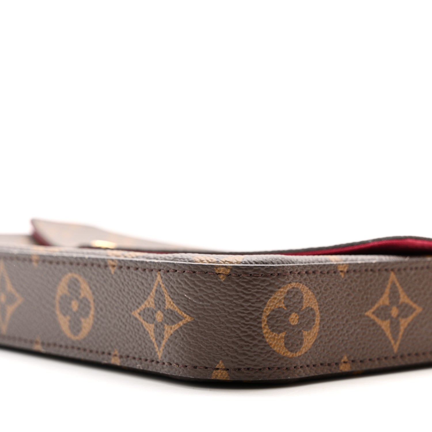 Monogram Pochette Felicie Chain Wallet Fuchsia