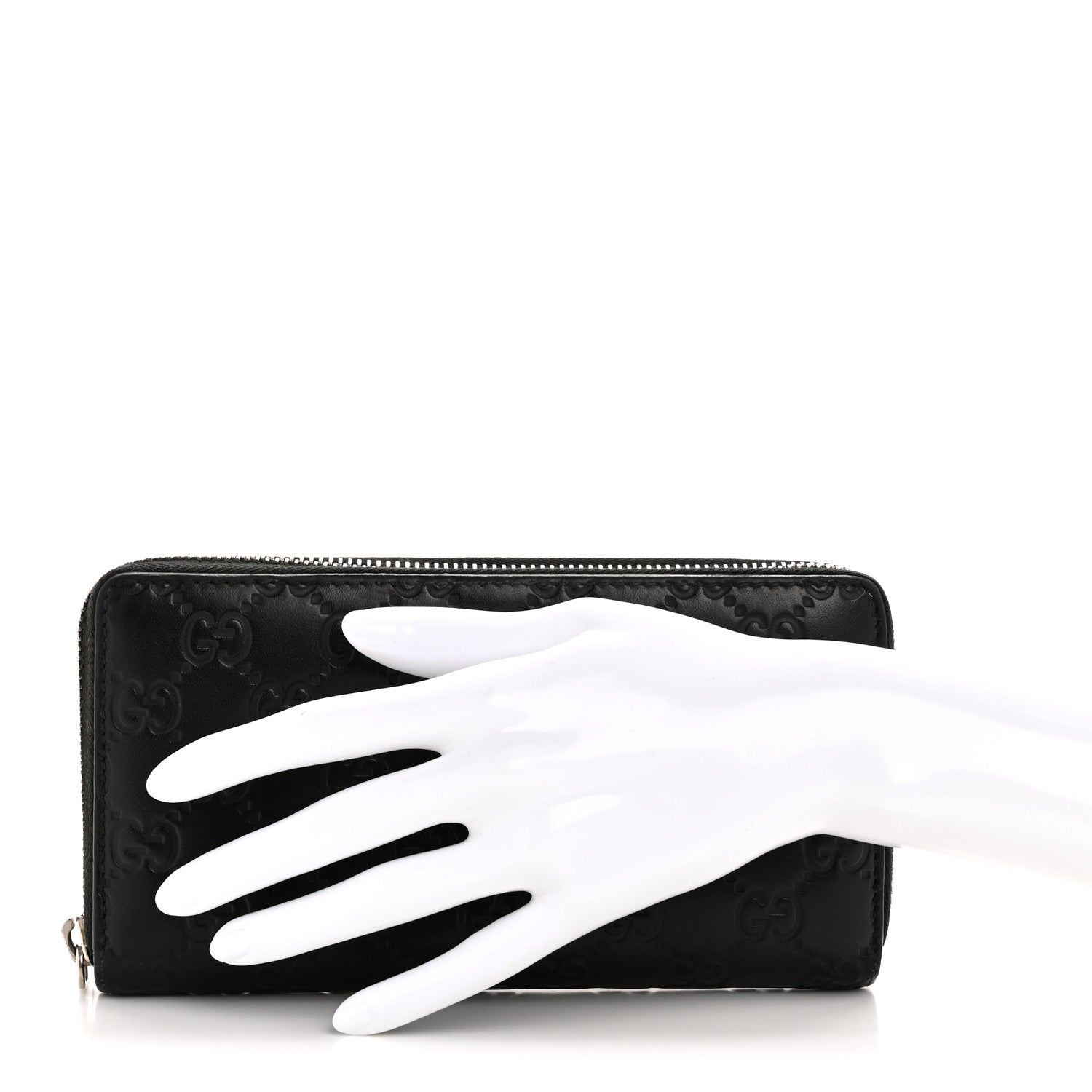 Guccissimma Signature Dorian Zip Around Wallet Black