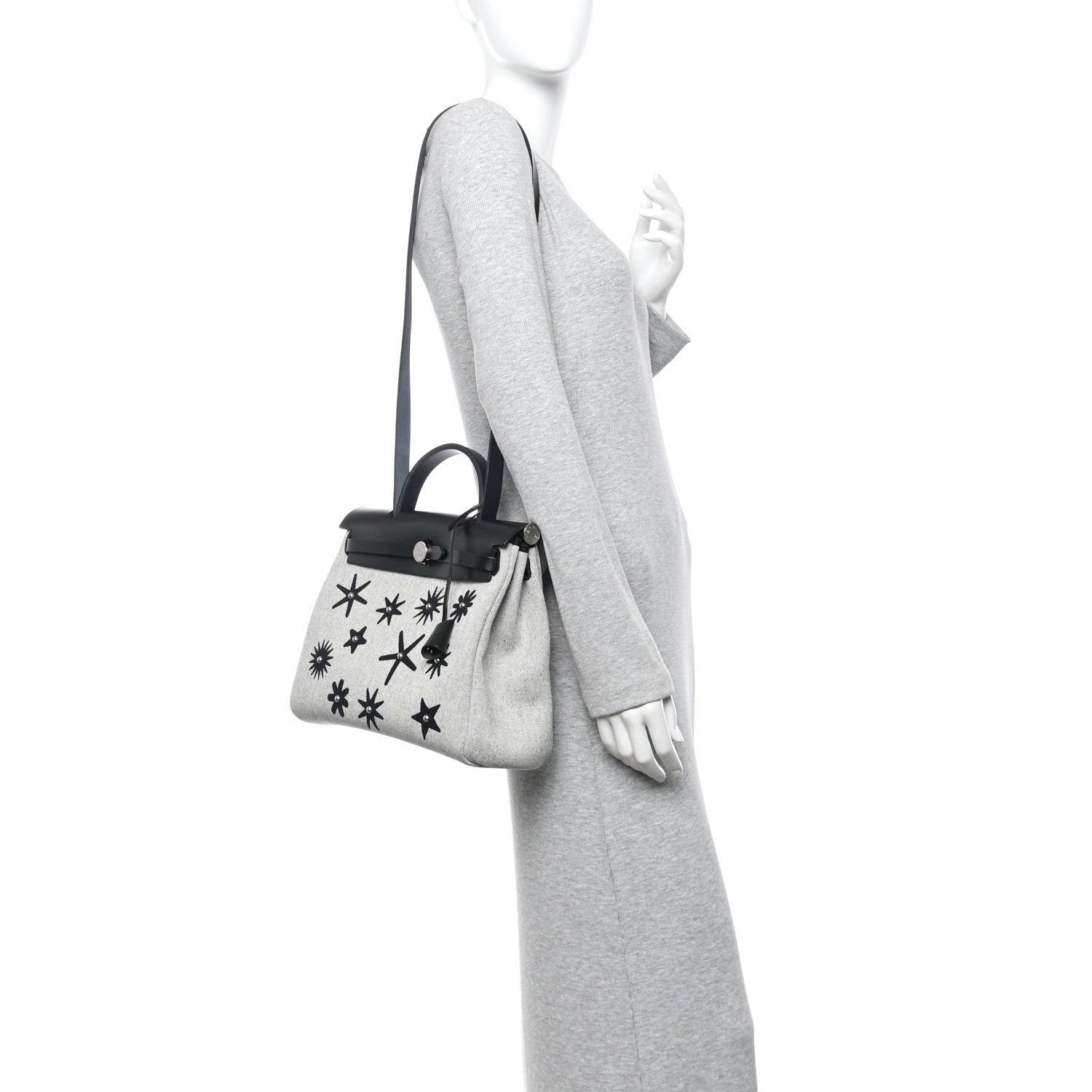 H Plume Canvas Vache Hunter Circuit Rider Hobnailed Herbag Zip Retourne 31 PM Black Ecru