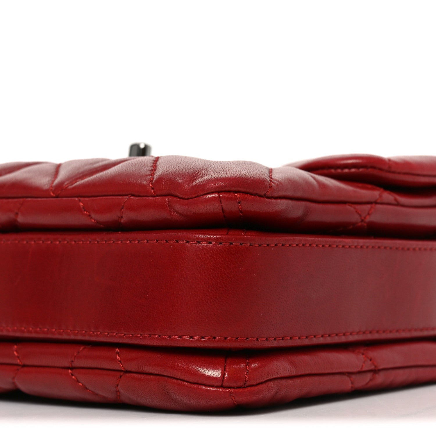 Lambskin Quilted Mini Chanel 3 Flap Red