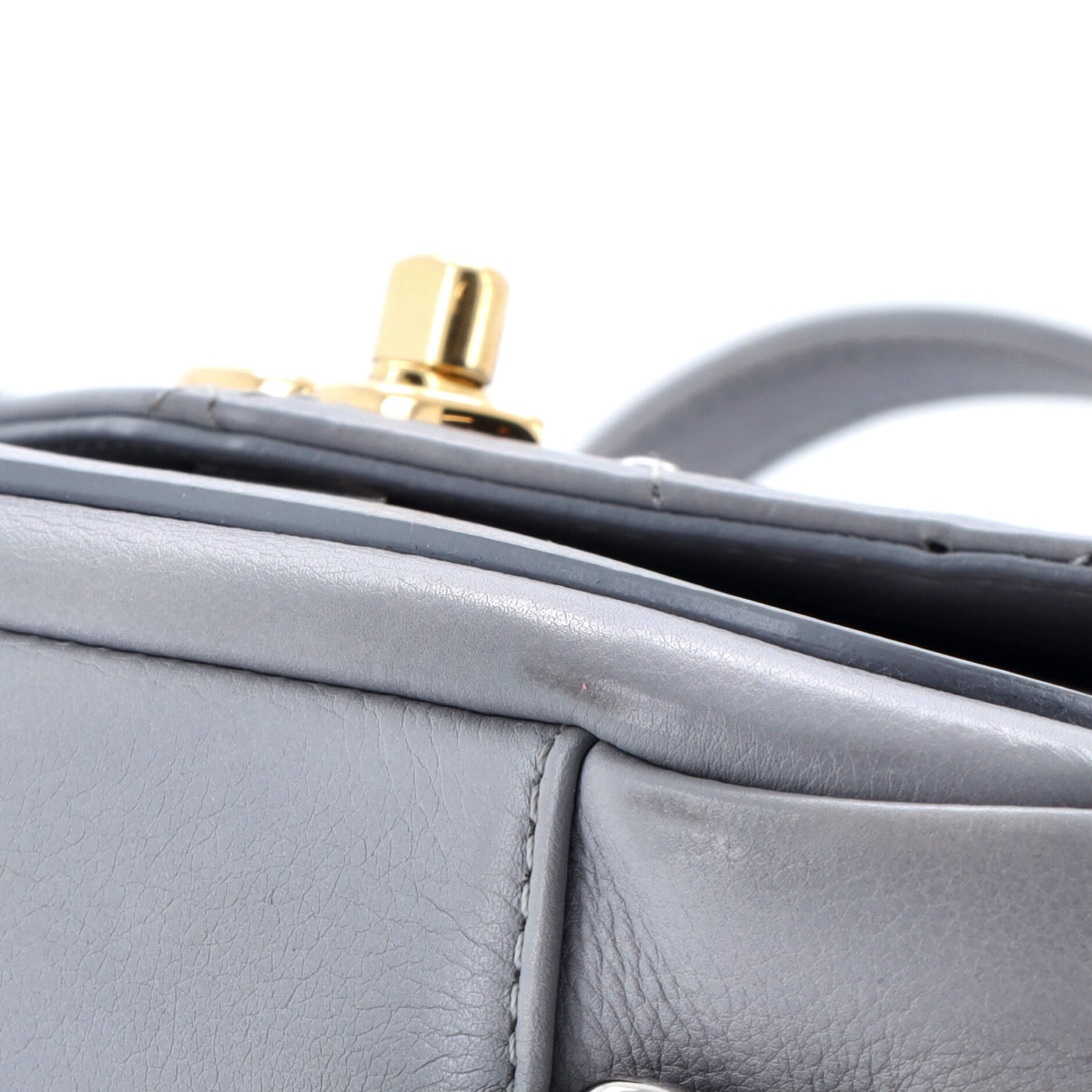 Two Tone Envelope Flap Bag Quilted Calfskin Medium
