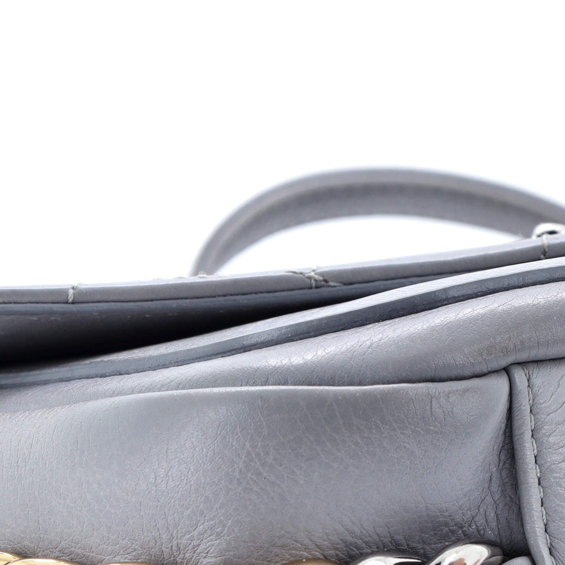 Two Tone Envelope Flap Bag Quilted Calfskin Medium