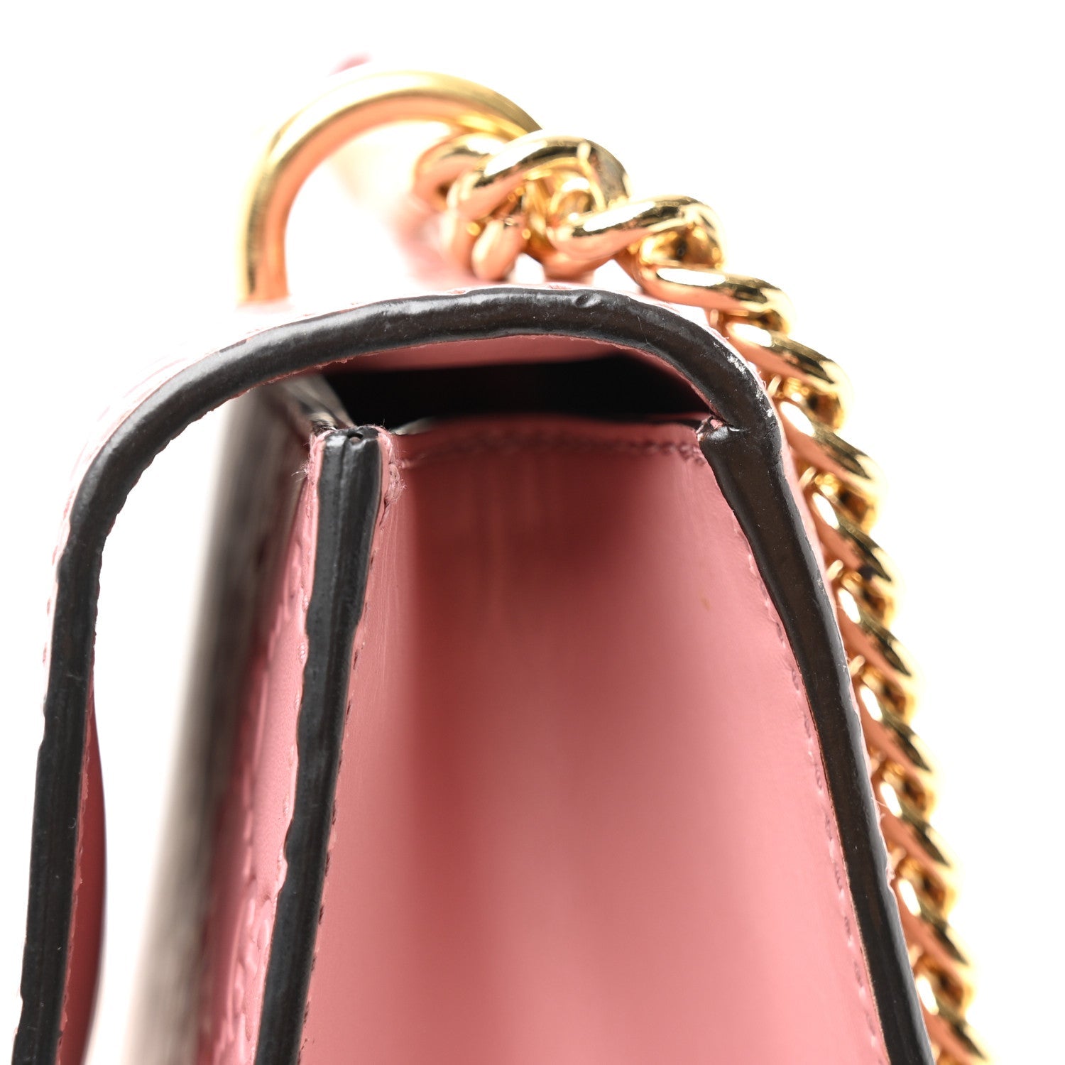 Guccissima Signature Medium Padlock Shoulder Bag Rose Baby Candy