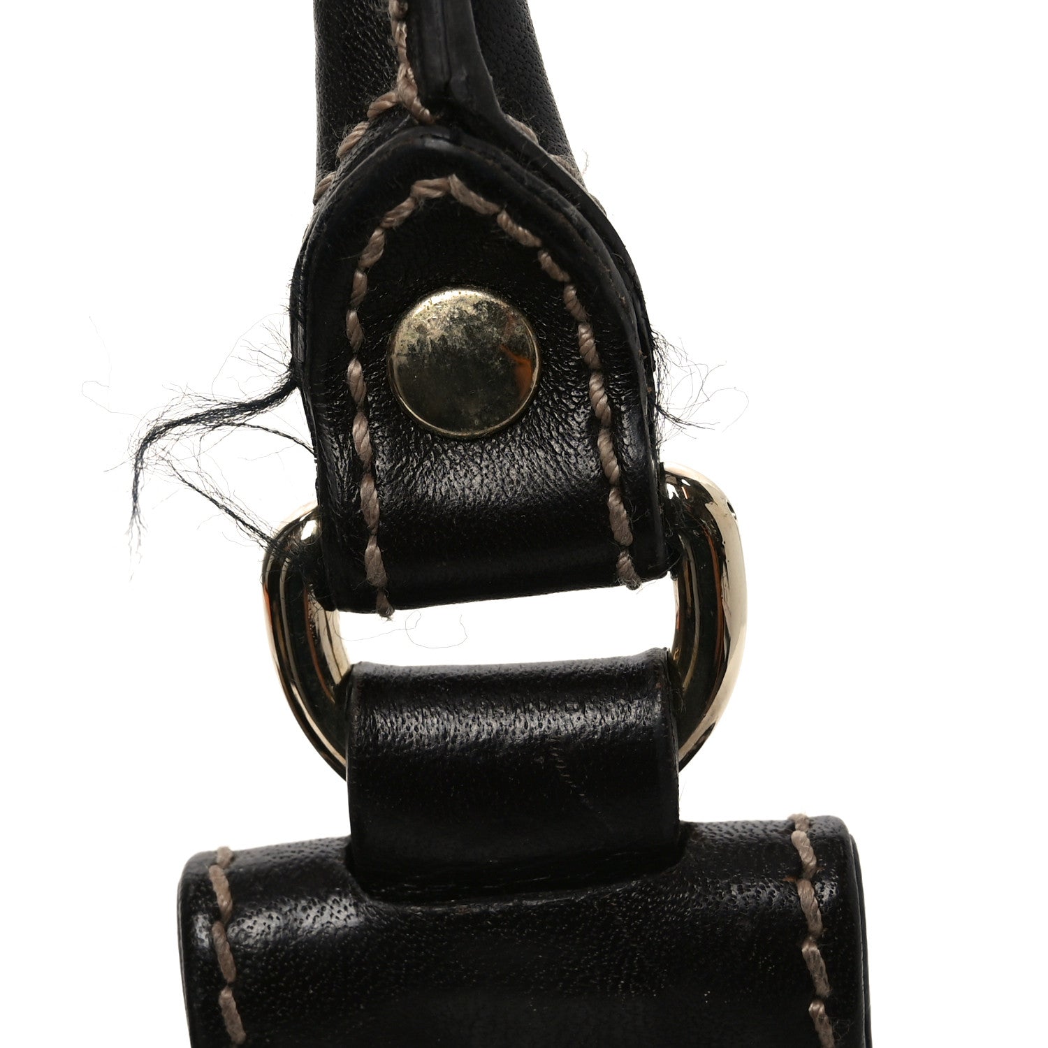 Monogram Studded Medium Pelham Shoulder Bag Dark Brown