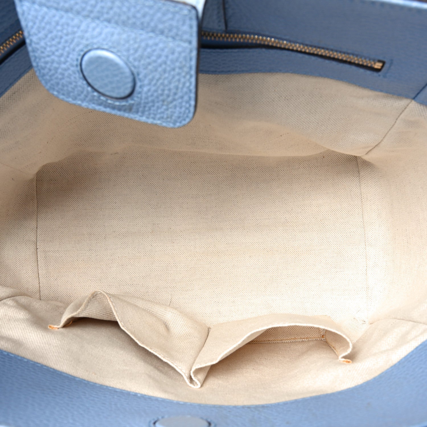 Dollar Calfskin Small Swing Tote Mineral Blue