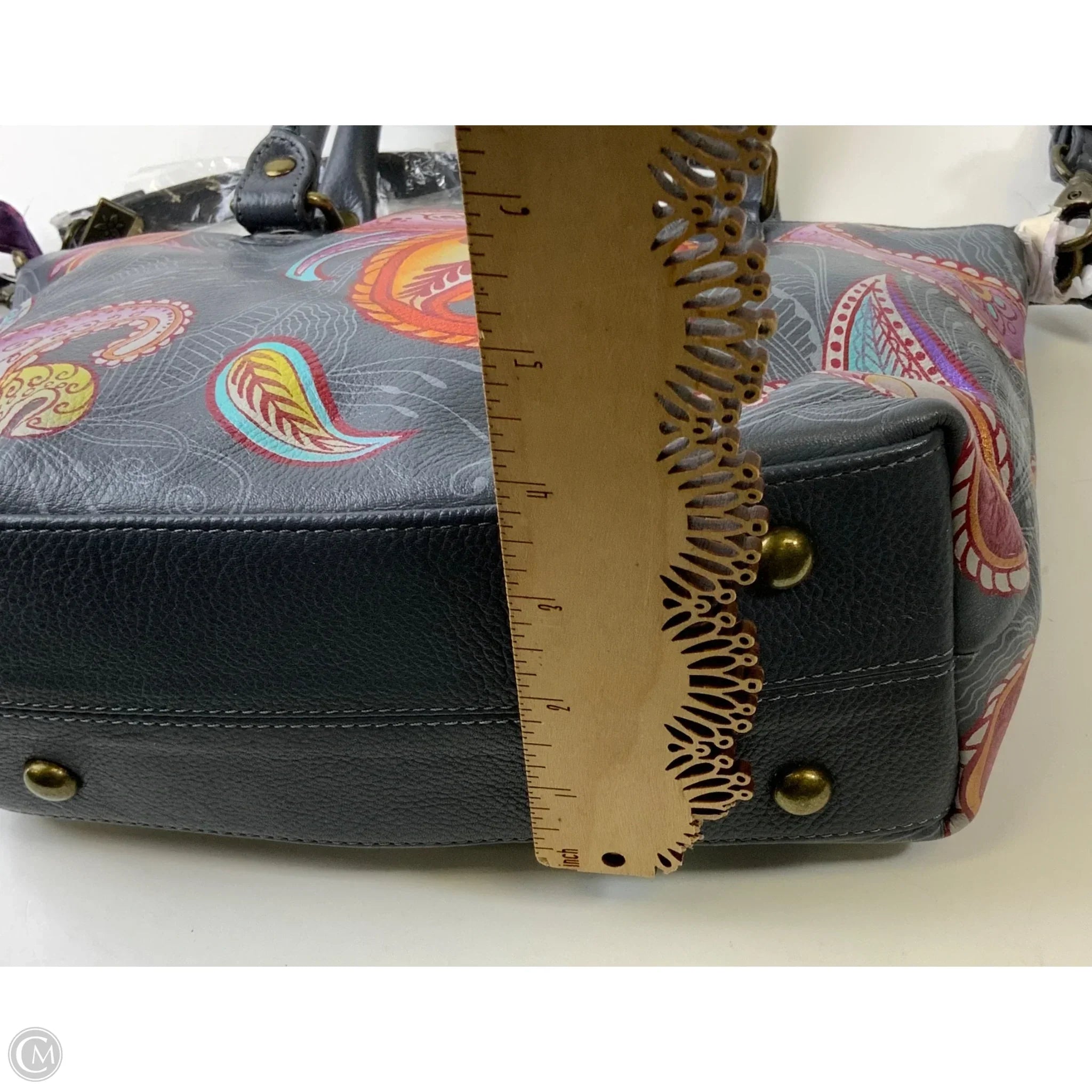 Handbag Leather By Anuschka, Size: Medium