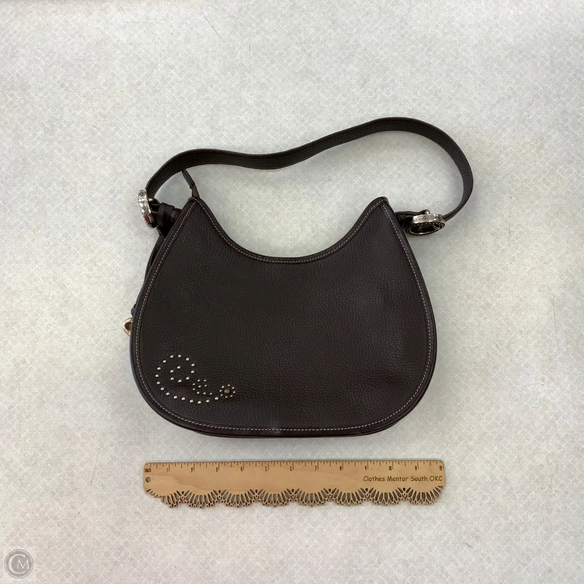 Handbag Leather By Brighton, Size: Medium