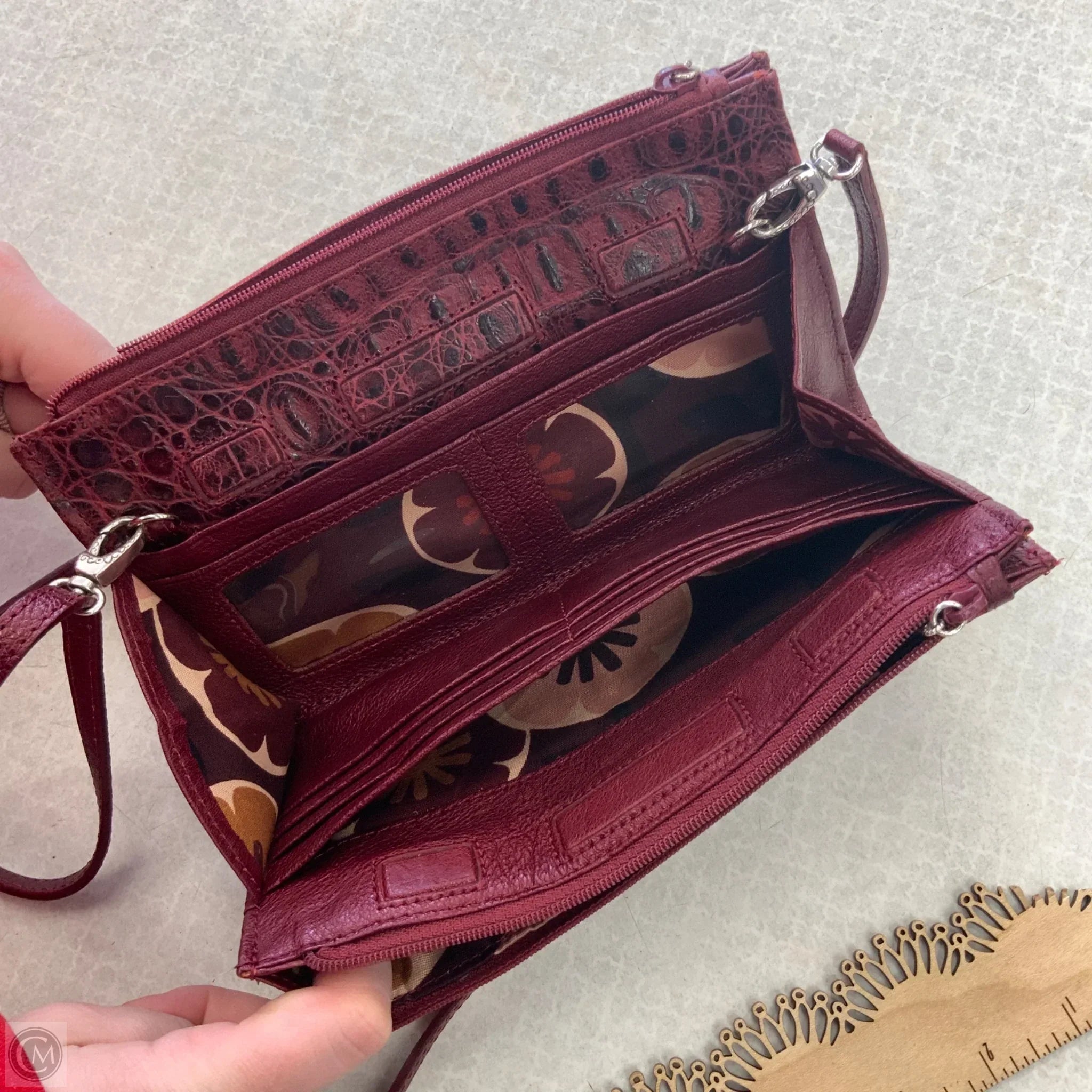 Crossbody Leather By Brighton, Size: Small