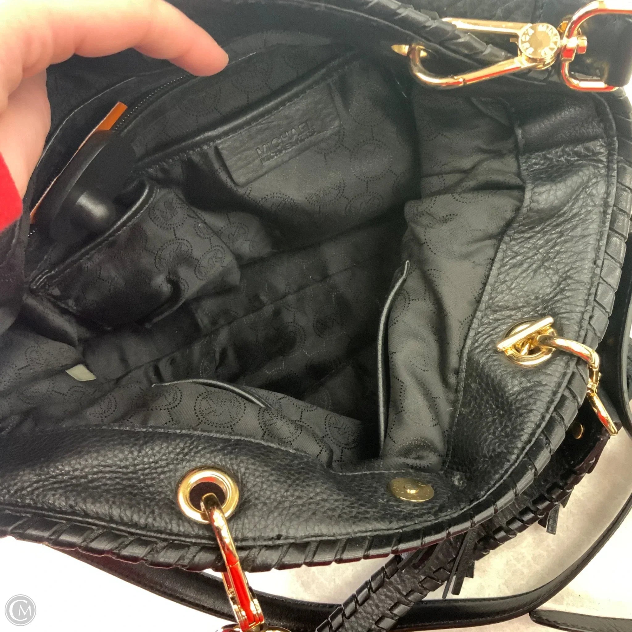 Handbag Leather By Michael By Michael Kors, Size: Large