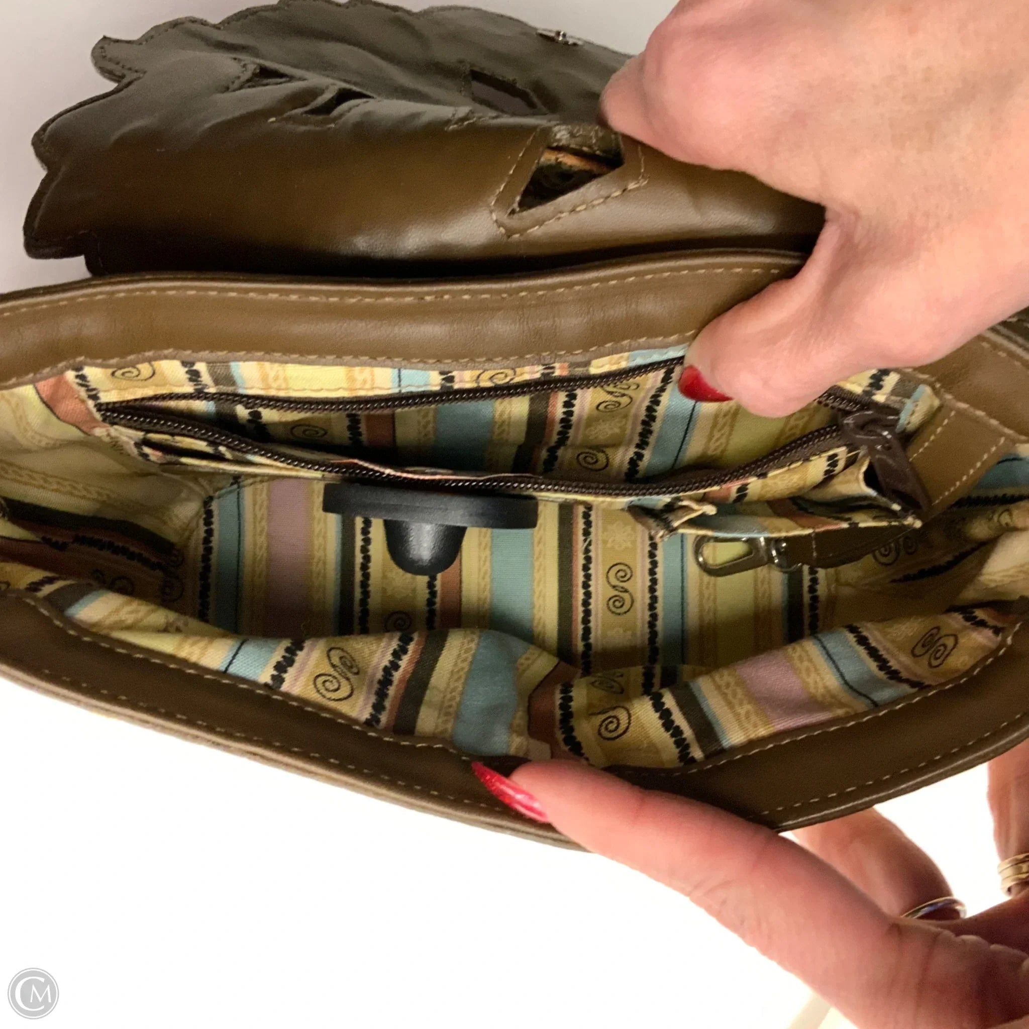 Handbag Leather By Brighton, Size: Small