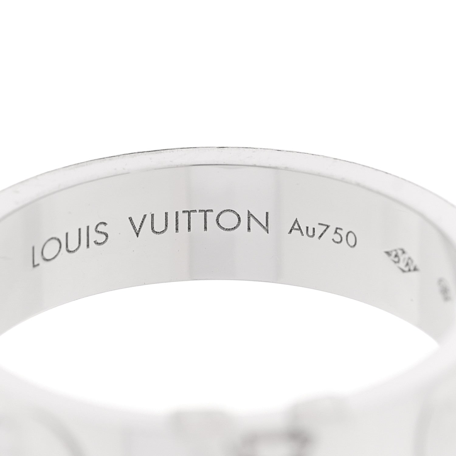 18K White Gold Empreinte LV Ring 58 8.5