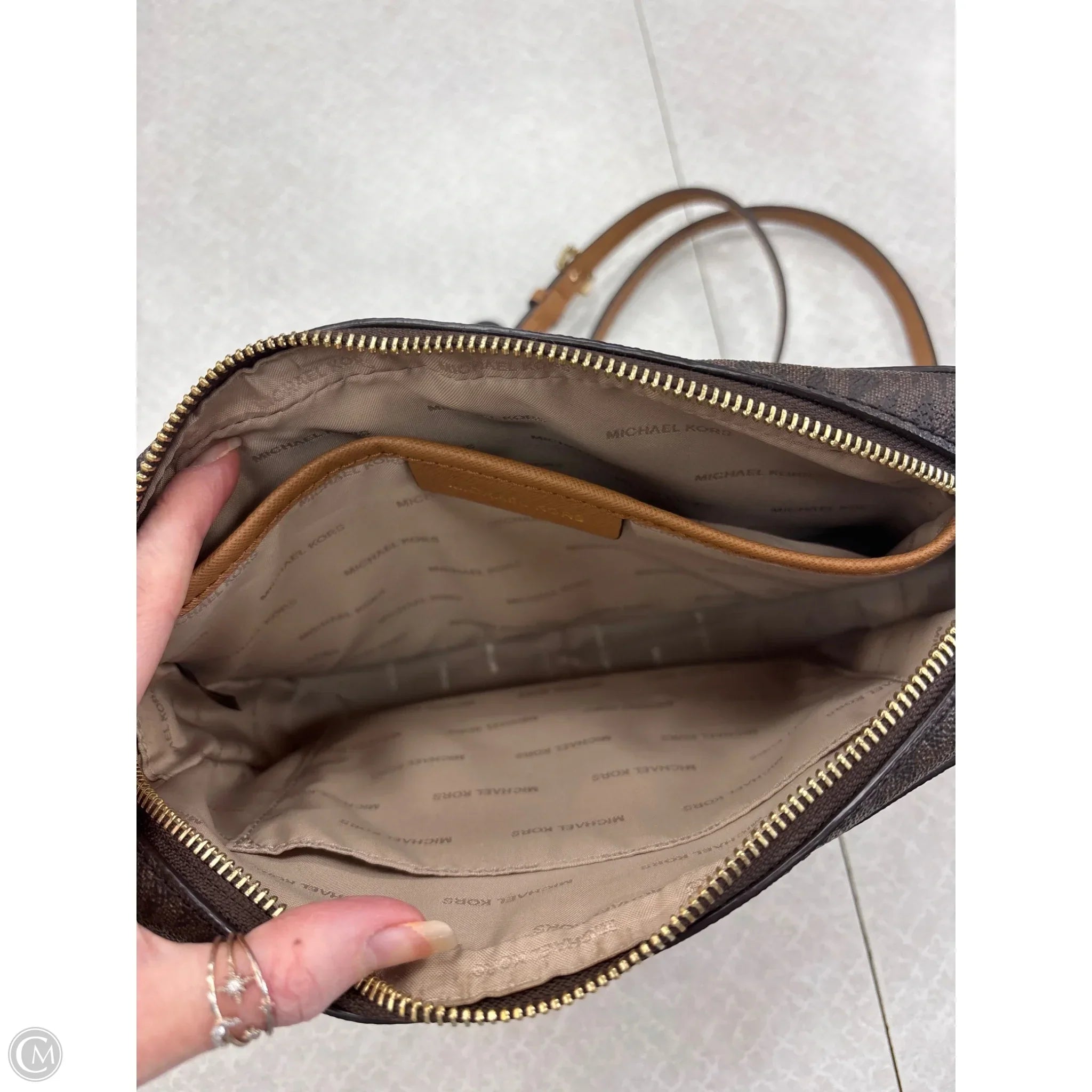 Crossbody Designer By Michael Kors, Size: Medium
