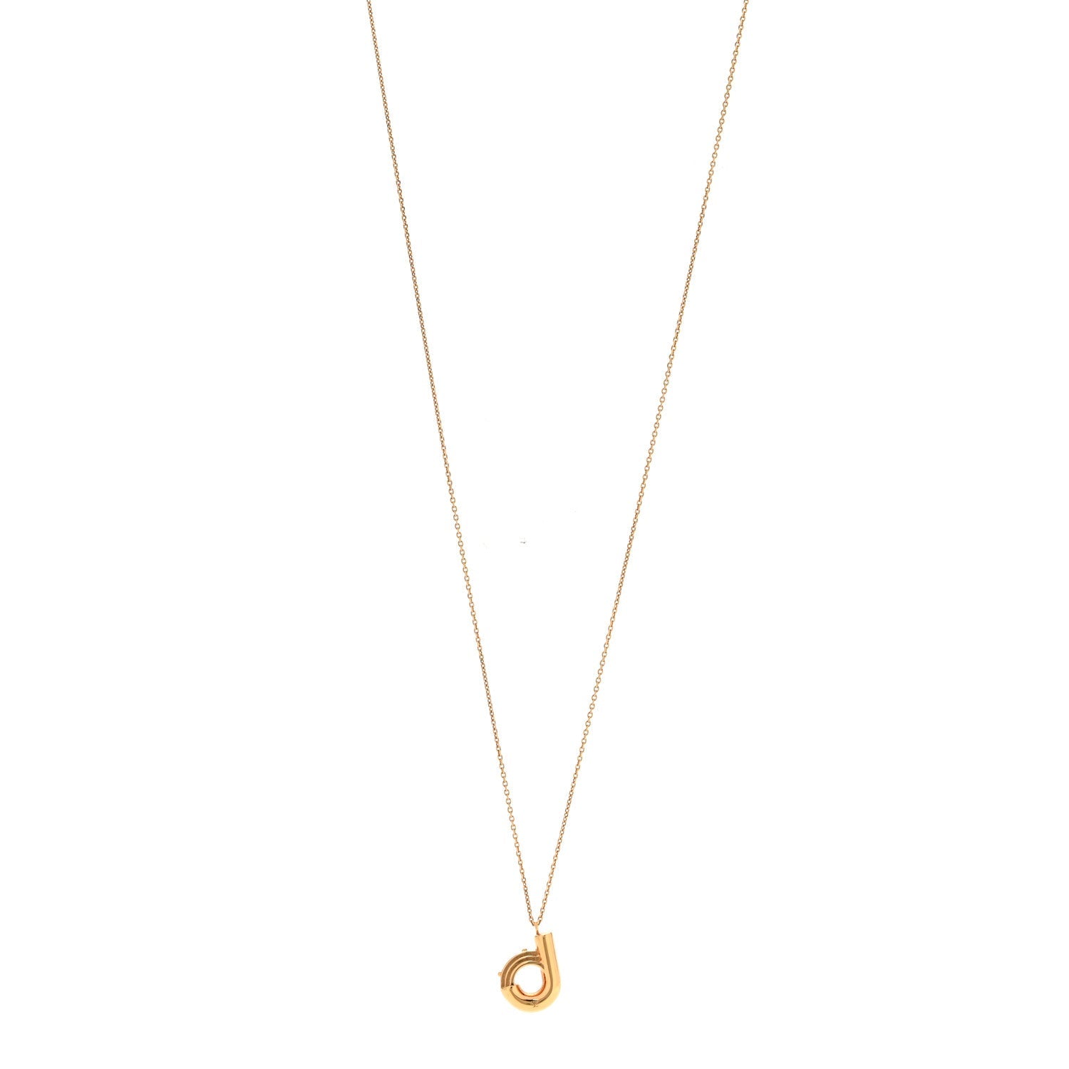 LV And Me Letter D Necklace Gold