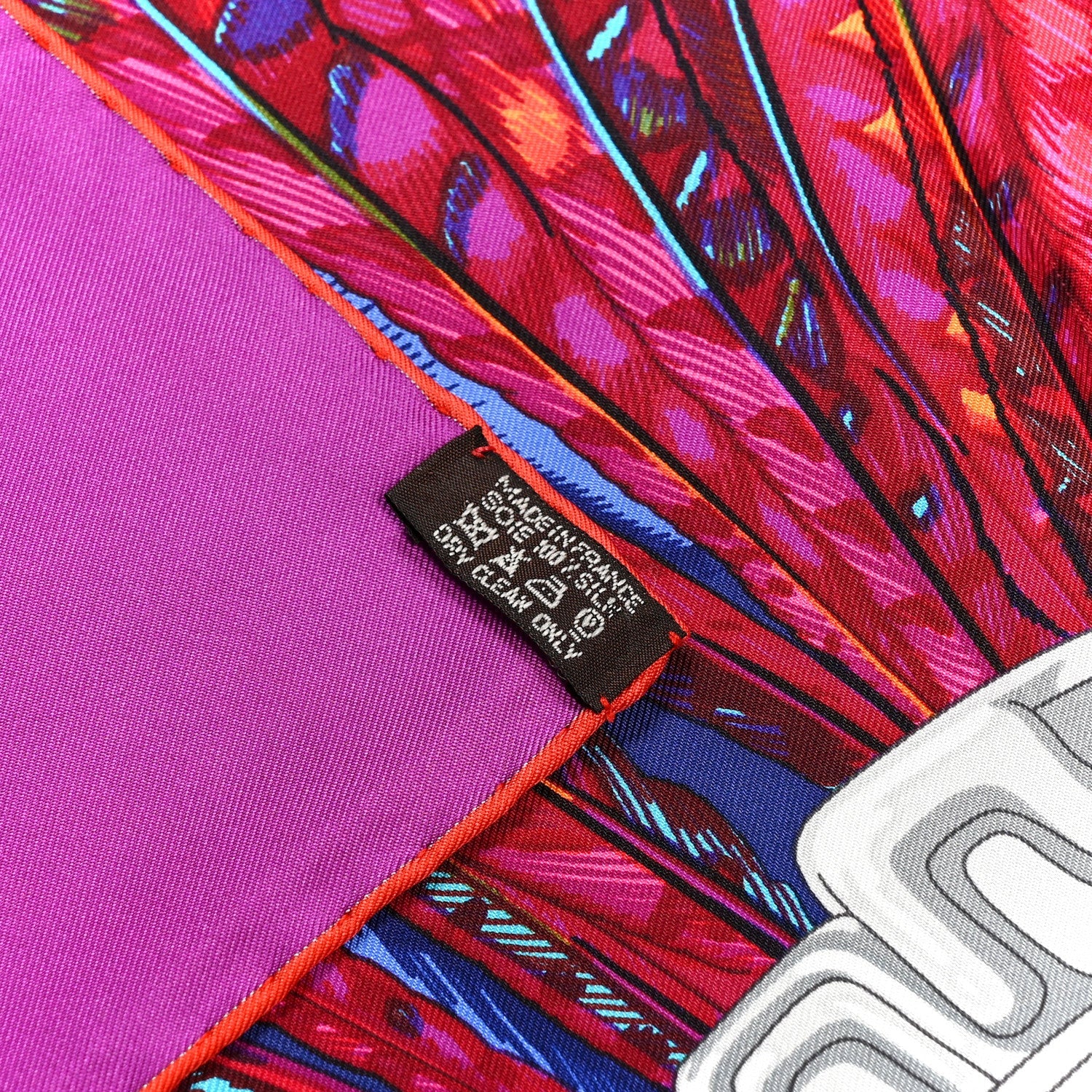Silk Mexique Scarf 90 Fuchsia