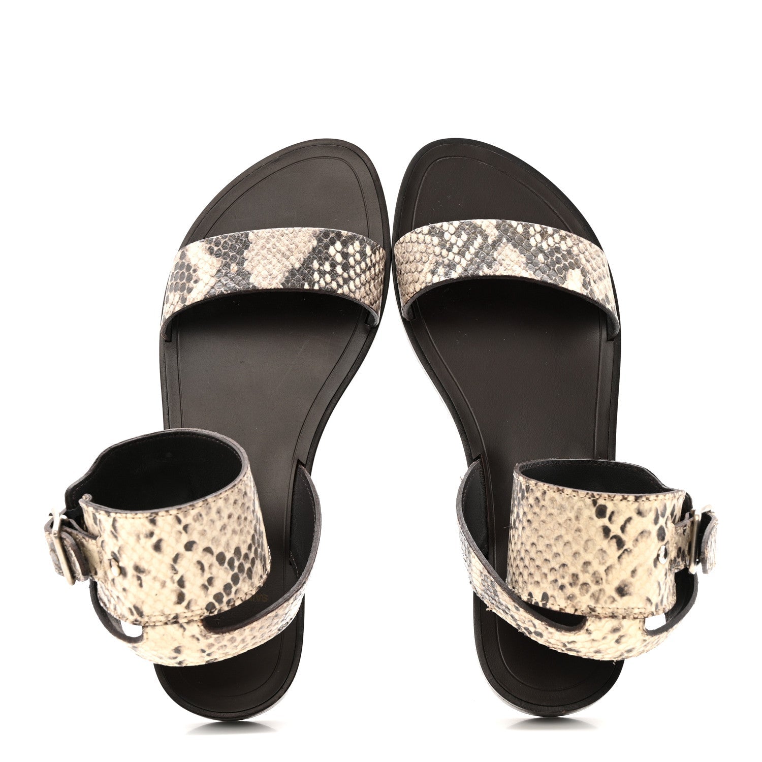 Snakeskin Ankle Strap Sandals 36.5 Roccia