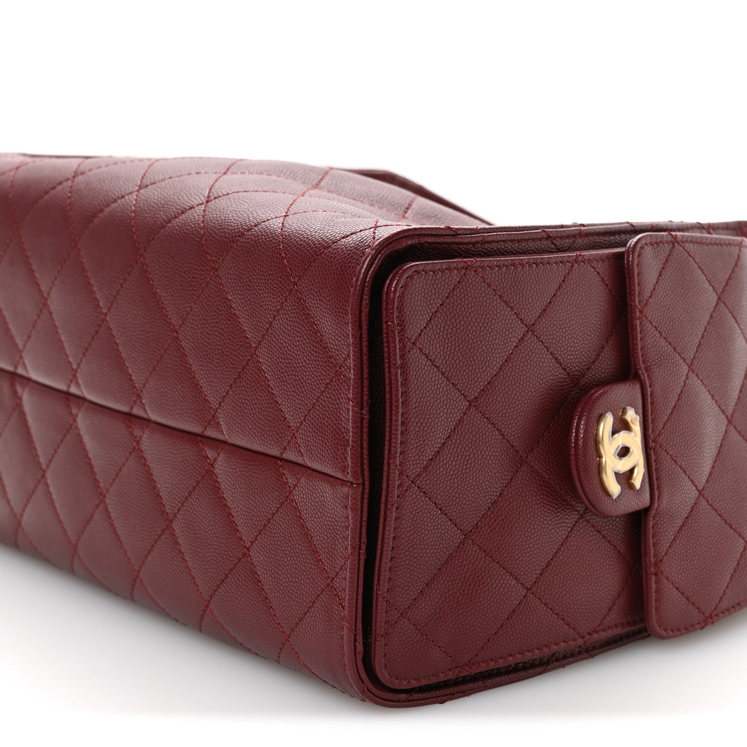 Caviar Quilted Small Chanel 25 Handbag Burgundy