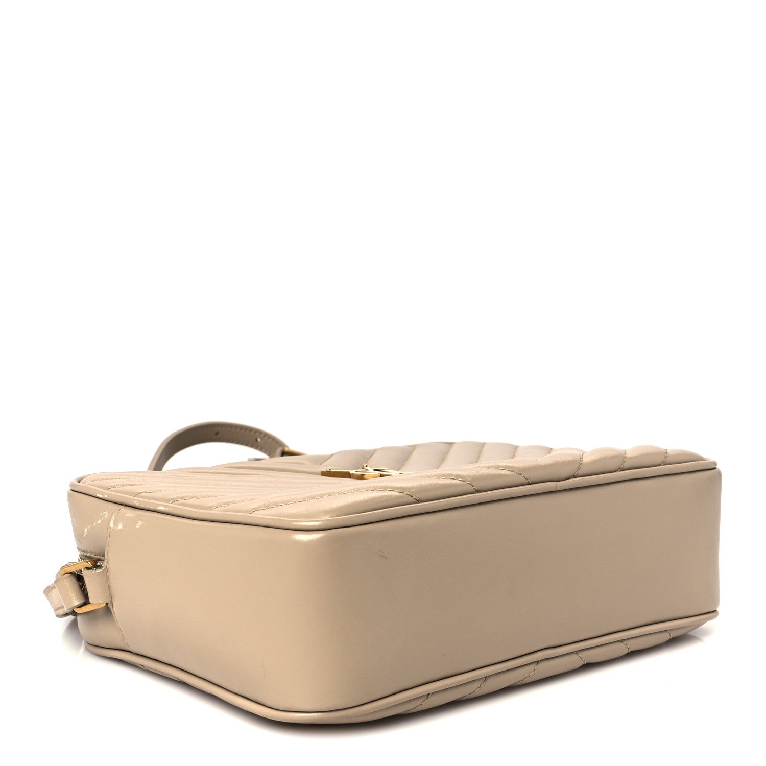Calfskin Matelasse Monogram Lou Camera Bag Nude Powder