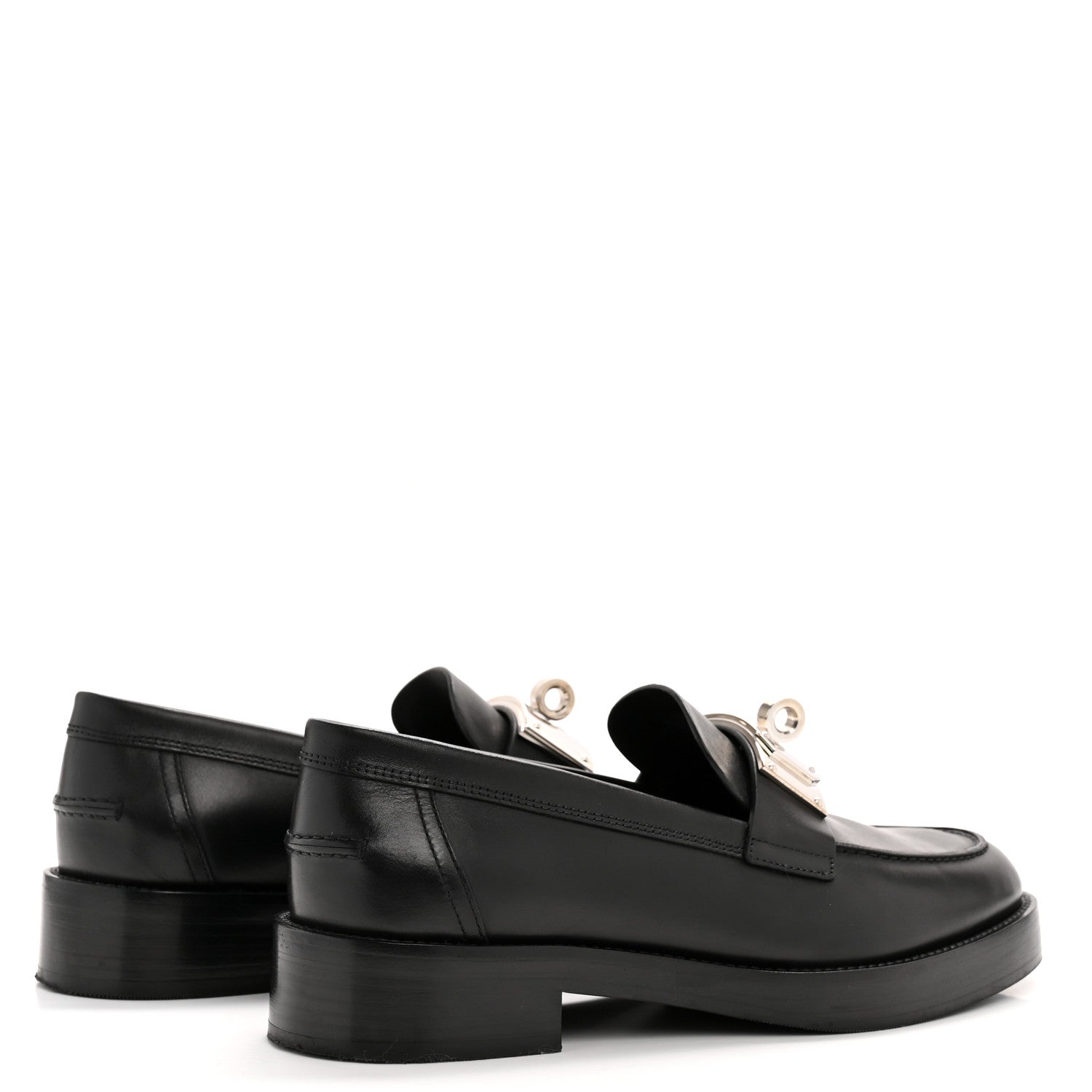 Calfskin Womens Hot Loafer 39.5 Black