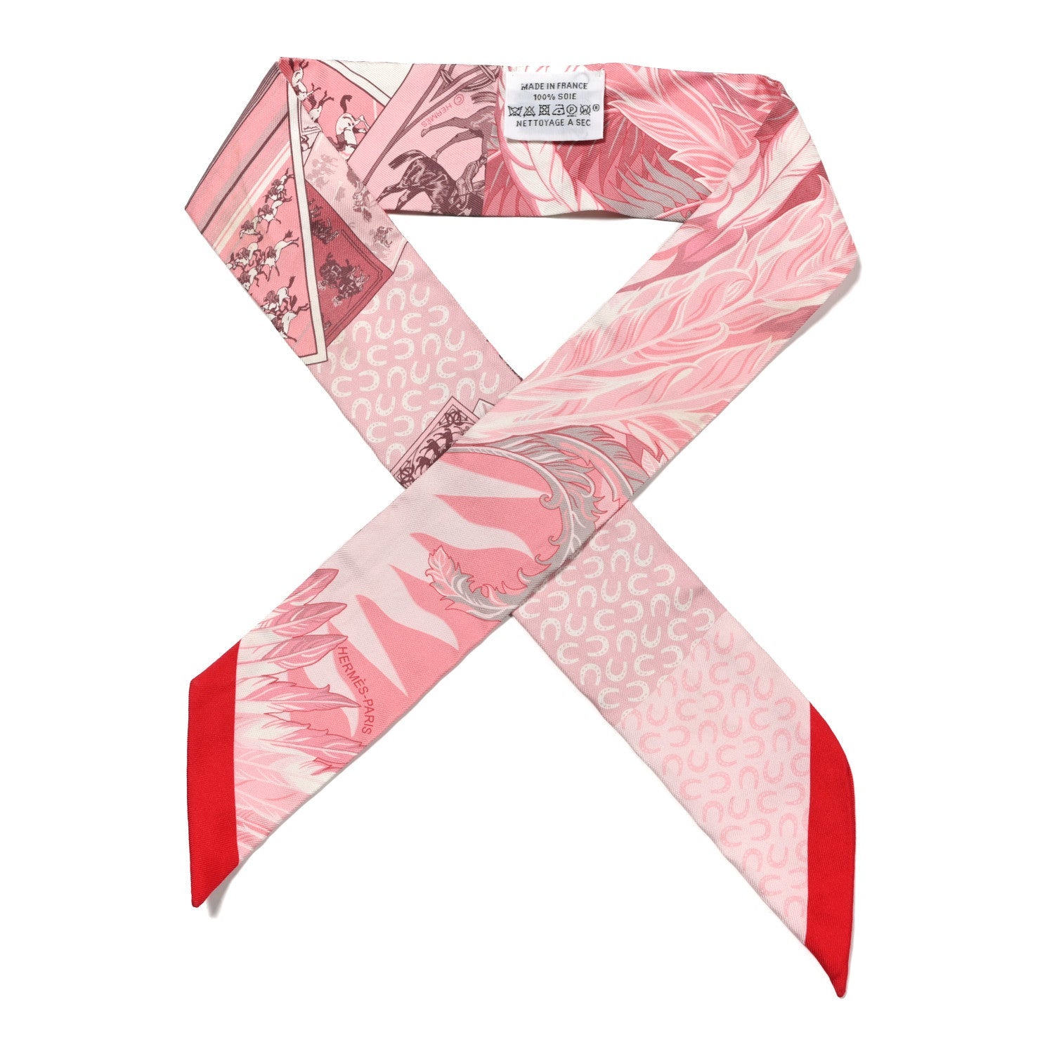 Silk Cheval Phoenix Twilly Grenadine Rose Gris
