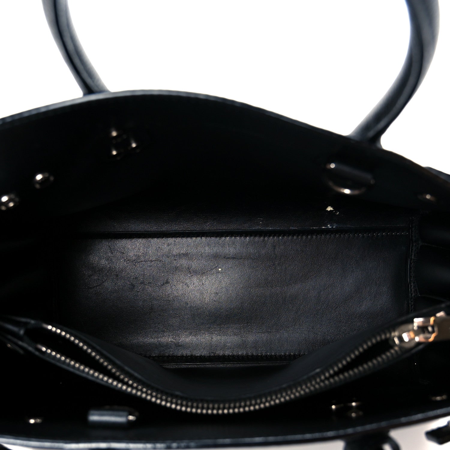 Grained Calfskin Baby Sac De Jour Black