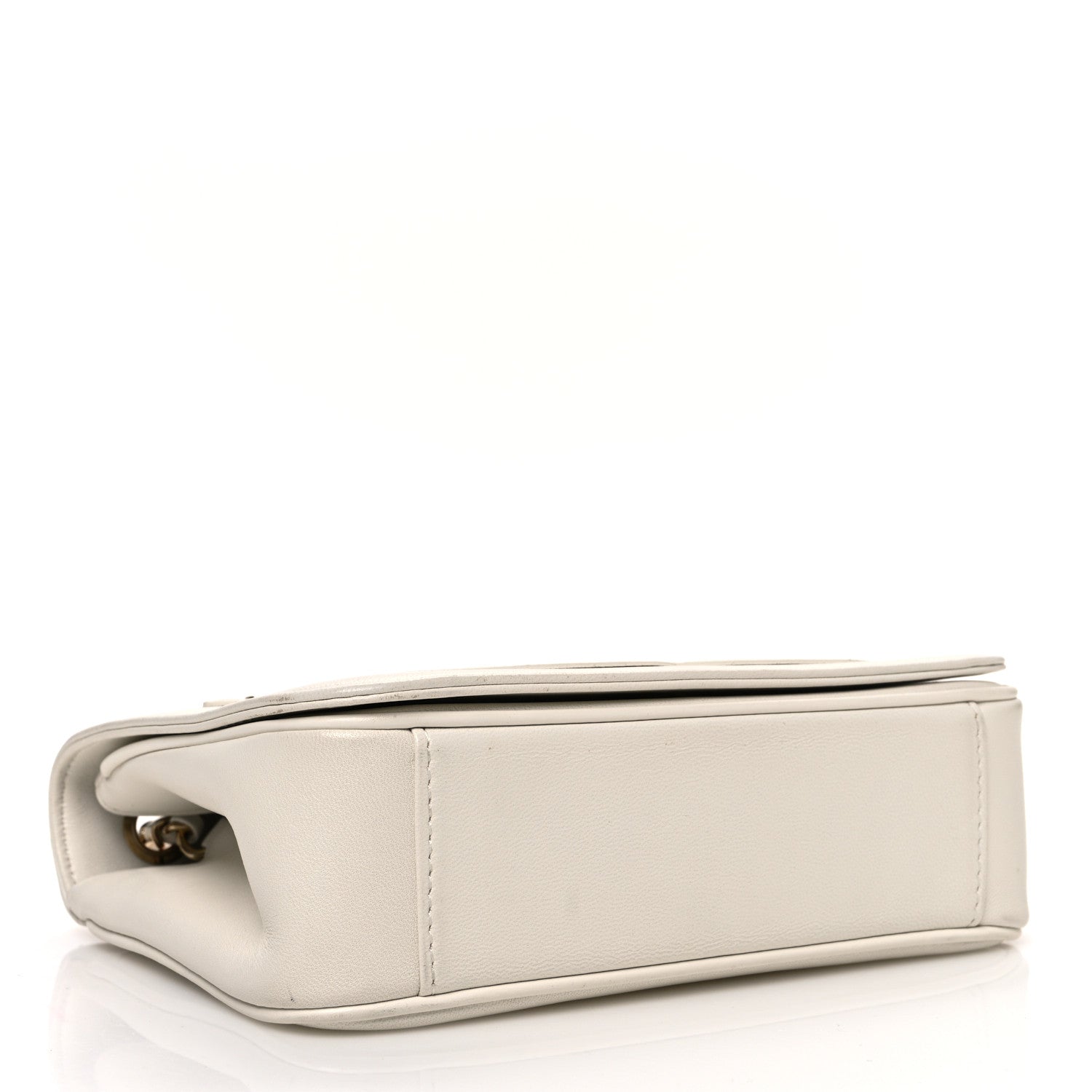 Lambskin CC Mania Flap Bag White