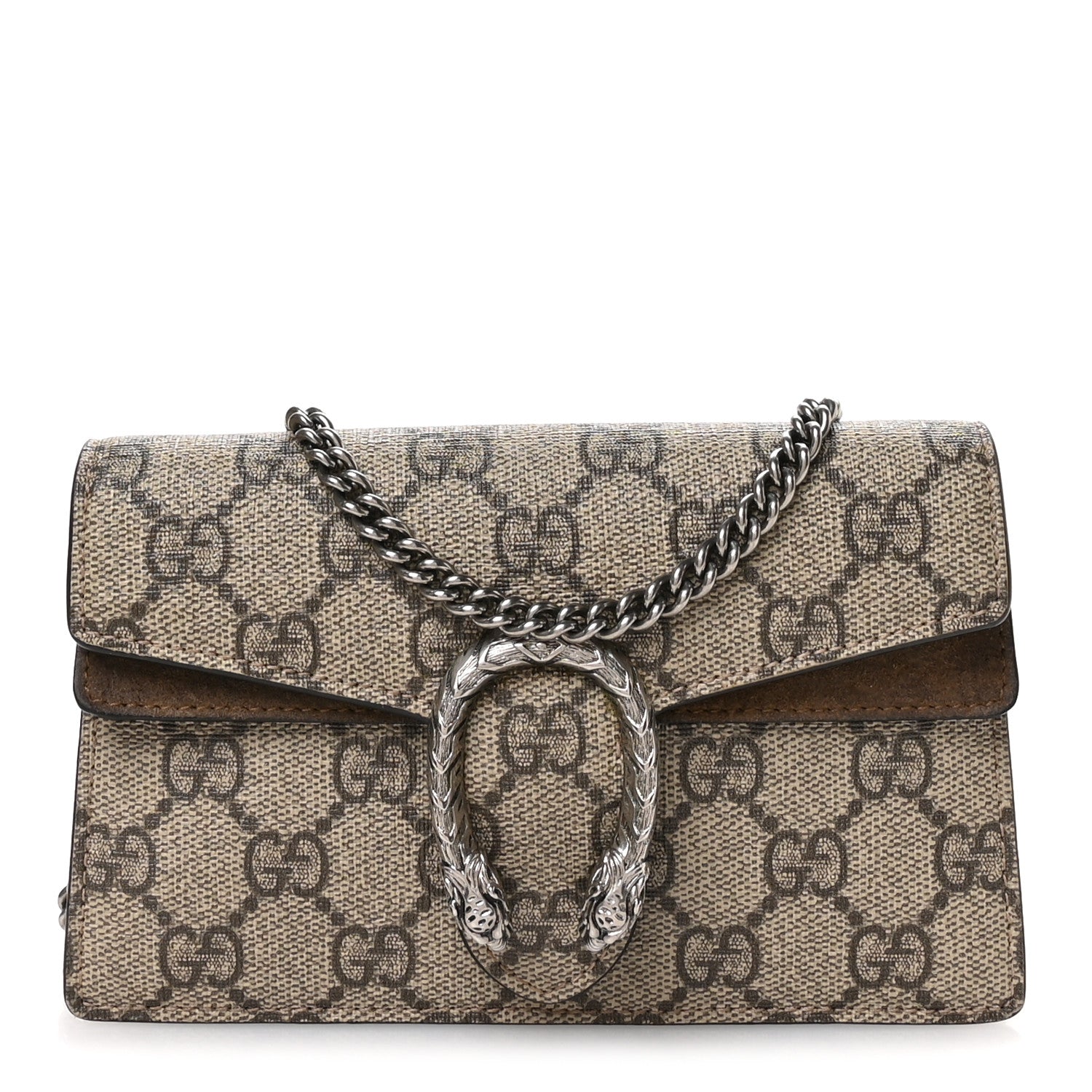 GG Supreme Monogram Super Mini Dionysus Shoulder Bag Taupe