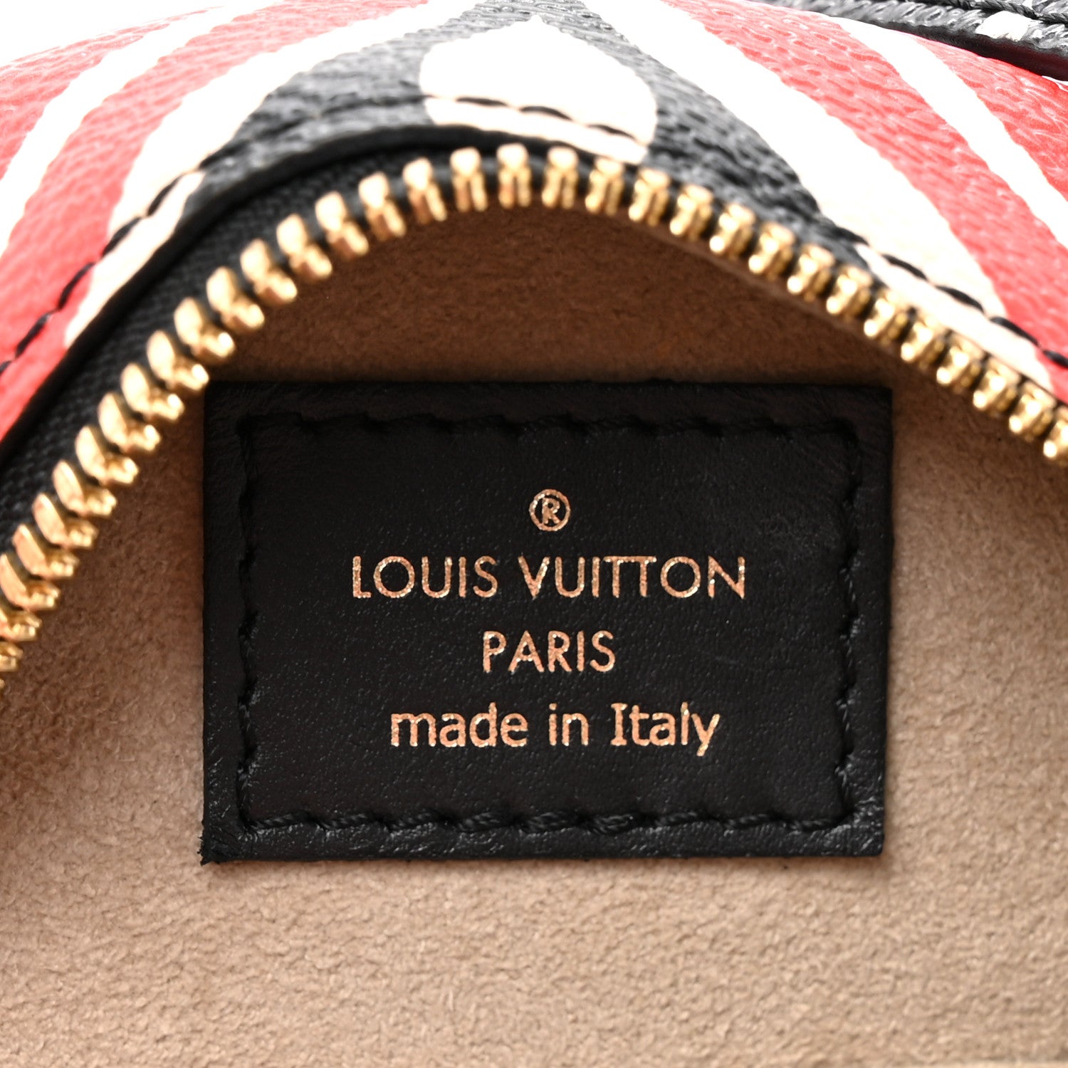 Monogram Giant Crafty Boite Chapeau Souple PM Creme Rouge Black