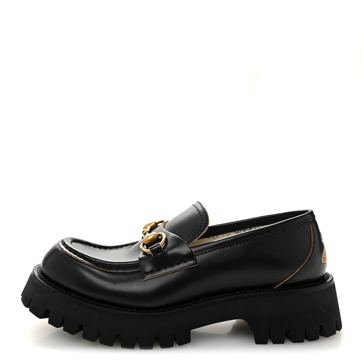 Cordovan Lux Womens Harald Horsebit 25mm Platform Loafers 37 Black