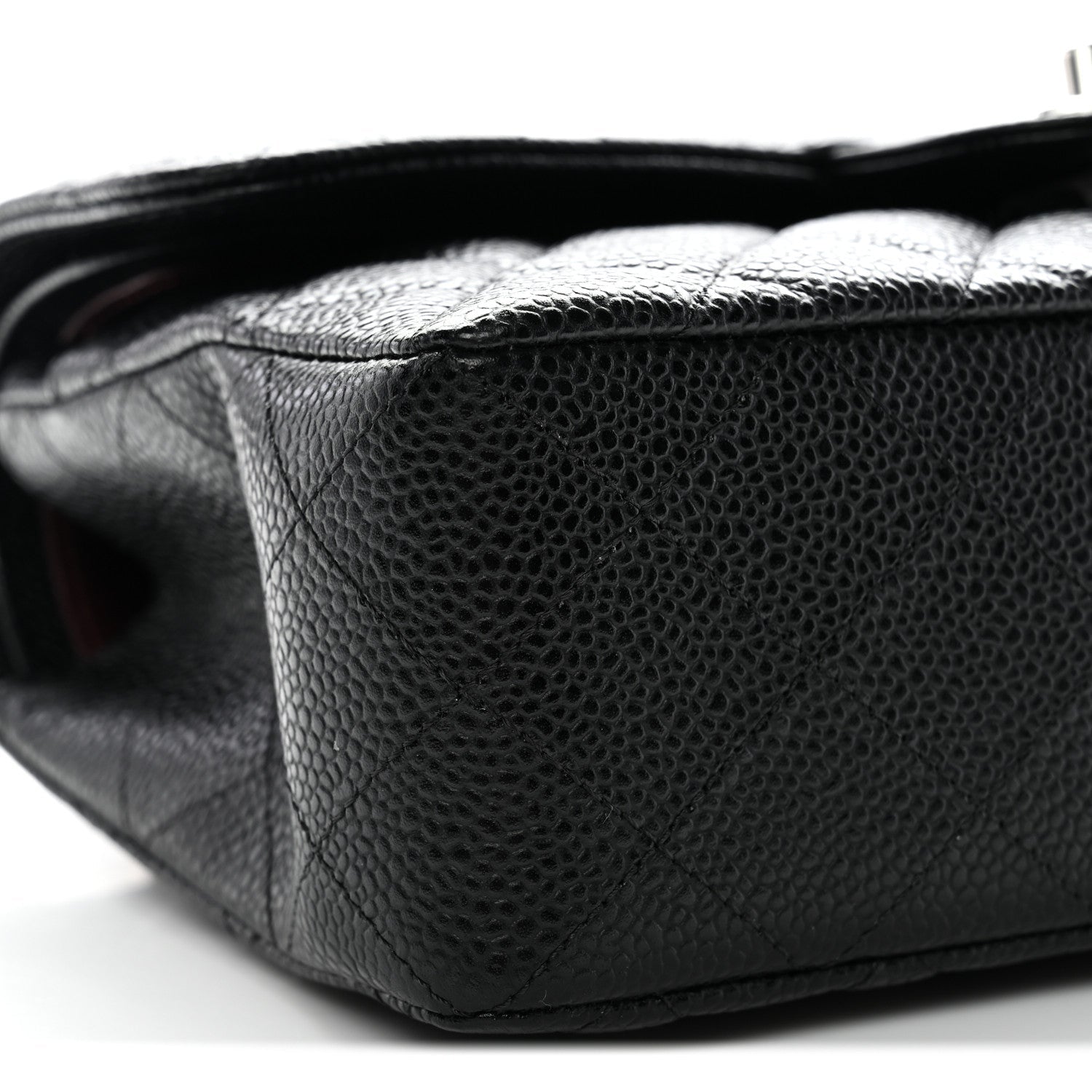 Caviar Quilted Small Double Flap Black