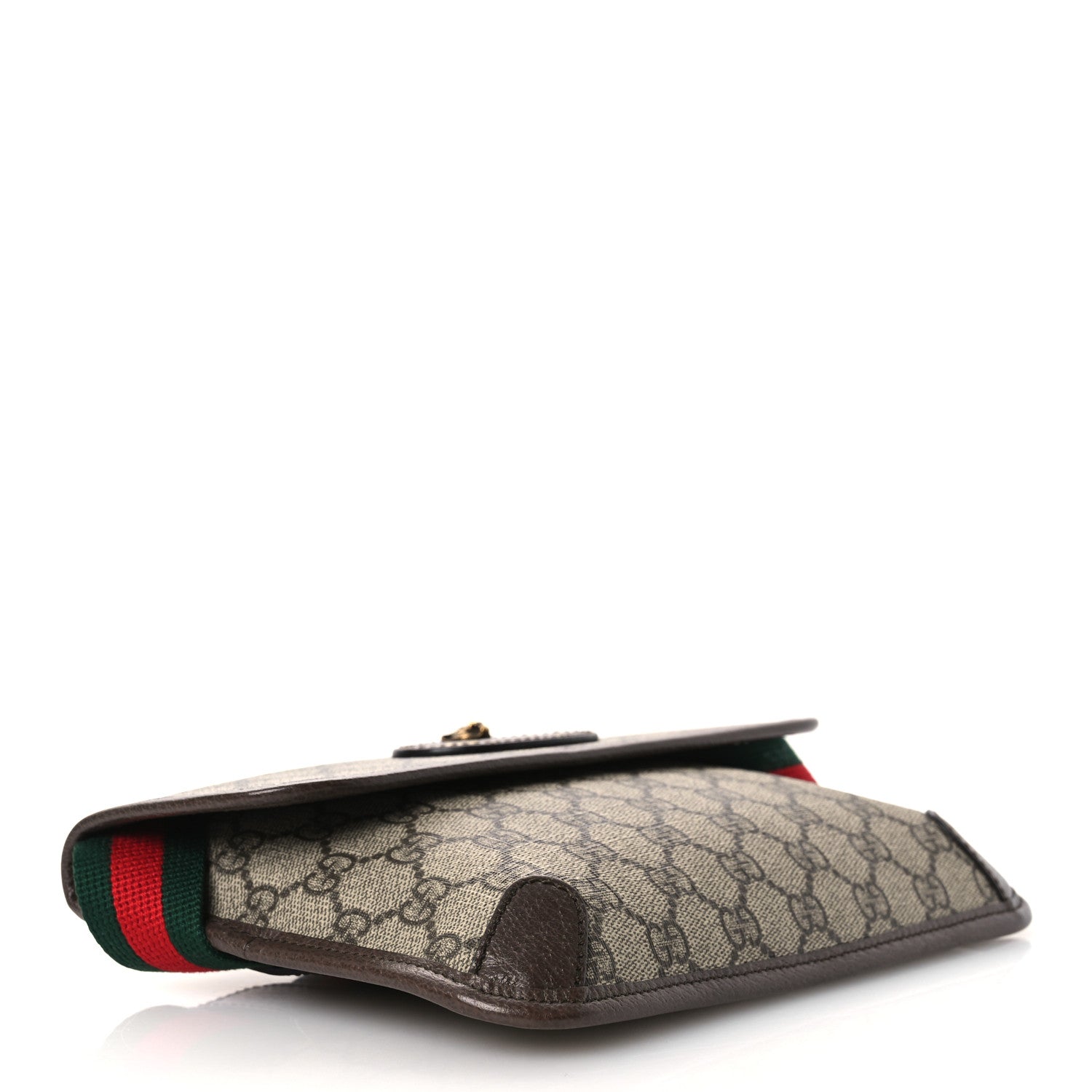 GG Supreme Monogram Neo Vintage Web Belt Bag Brown