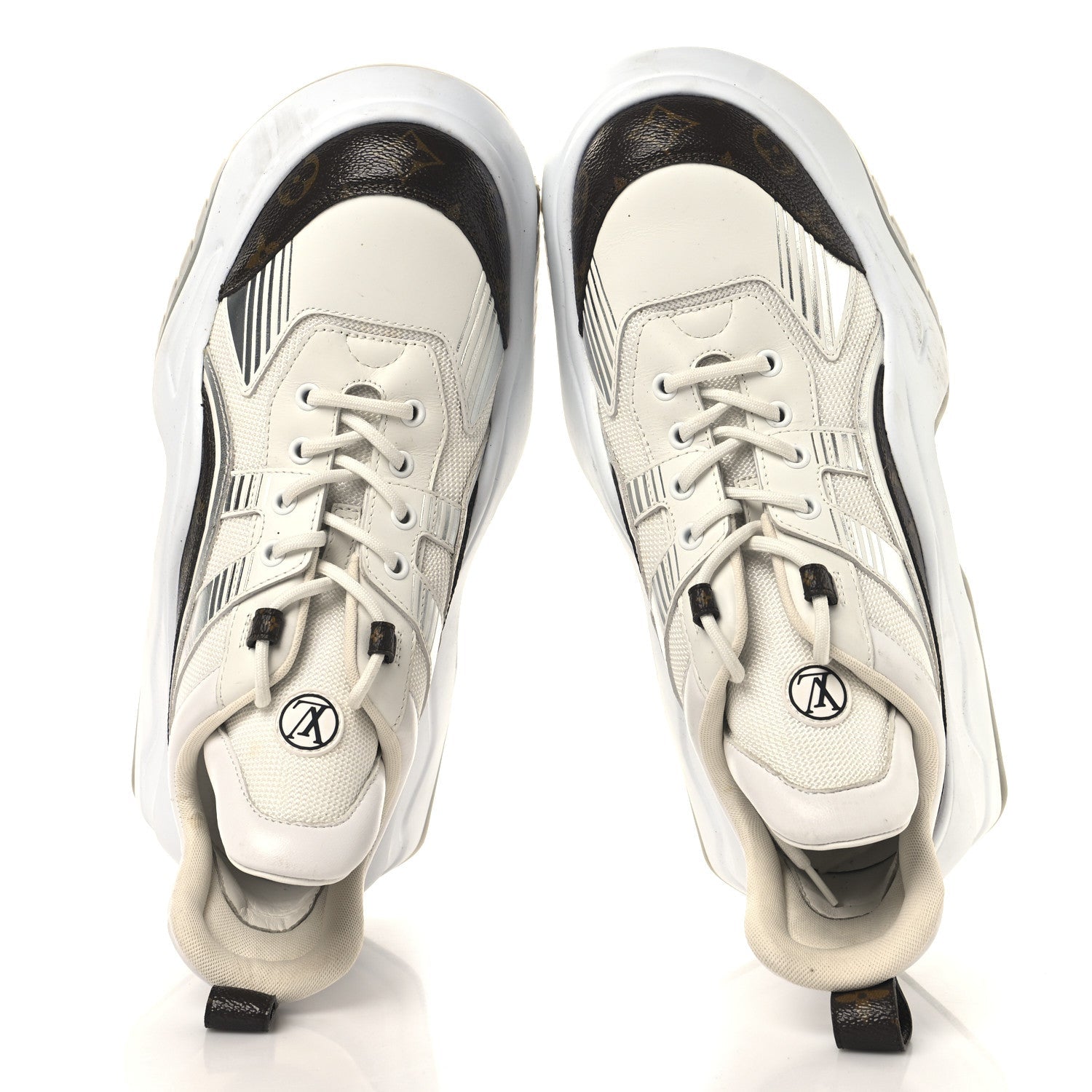 Calfskin Monogram Mens LV Archlight 2.0 Platform Sneakers 9 White