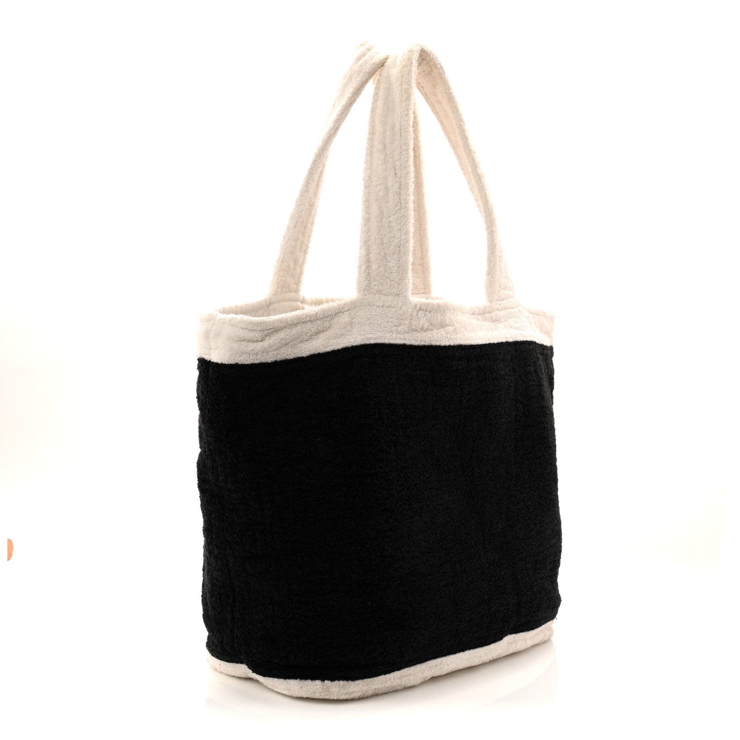 Terry Cotton CC Beach Tote Towel Set Black White