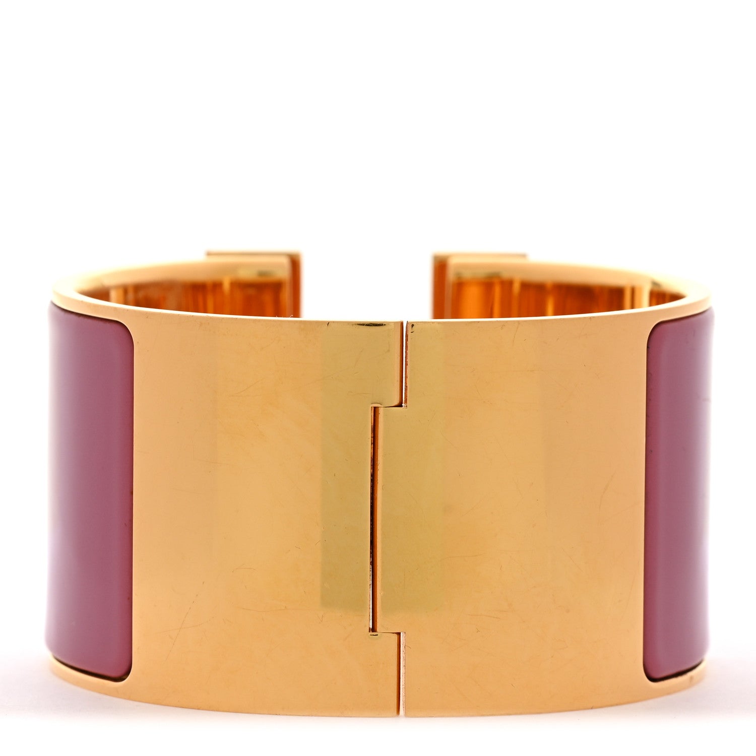 Enamel Extra Wide Clic Clac H Bracelet PM Rose Velours