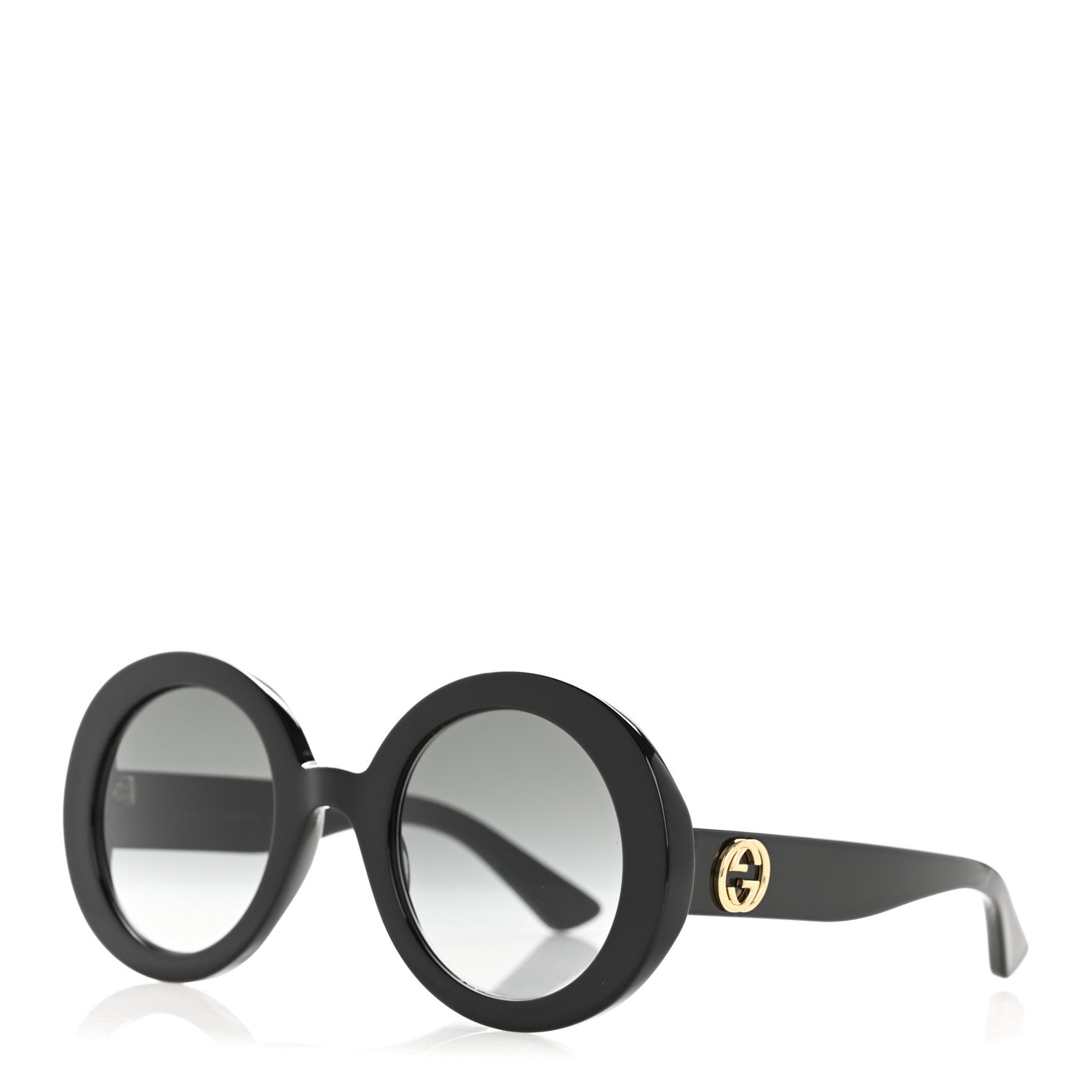Acetate Round GG Sunglasses GG0319S Black
