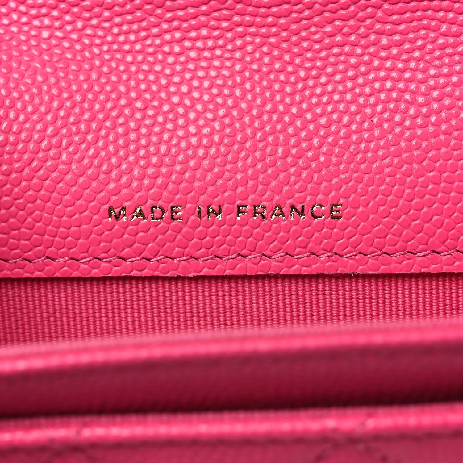 Caviar Quilted Flap Card Holder Wallet Pink