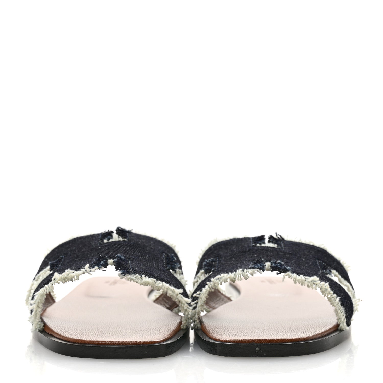 Denim Oran Fringe Sandals 36.5 Bleu Brut