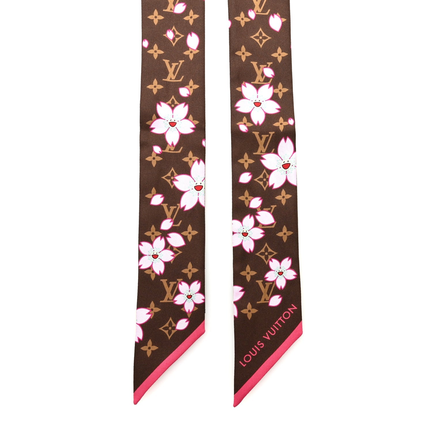 LV X TM Silk Monogram Cherry Blossom BB Bandeau Tan