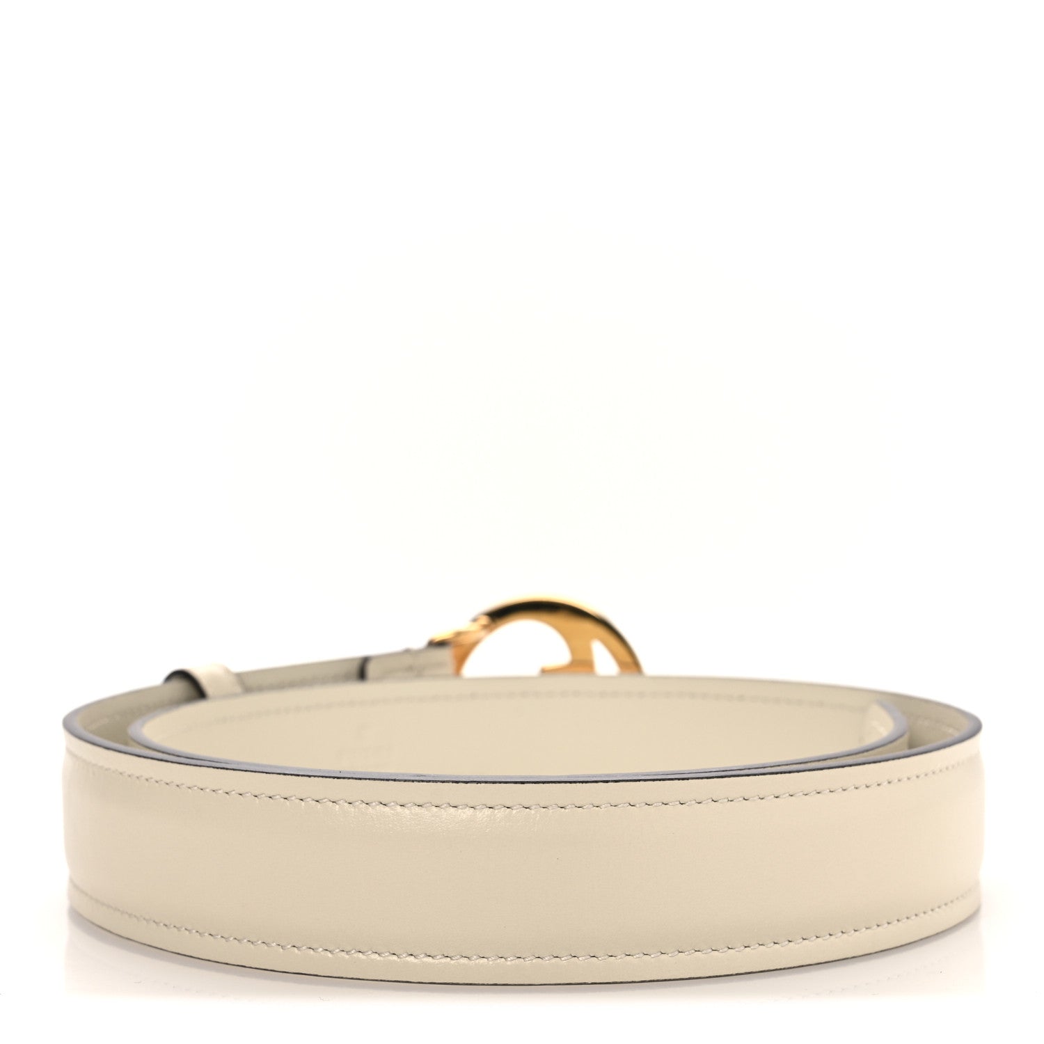 Ciny Lux Calfskin Blondie 30mm Belt 70 28 Mystic White